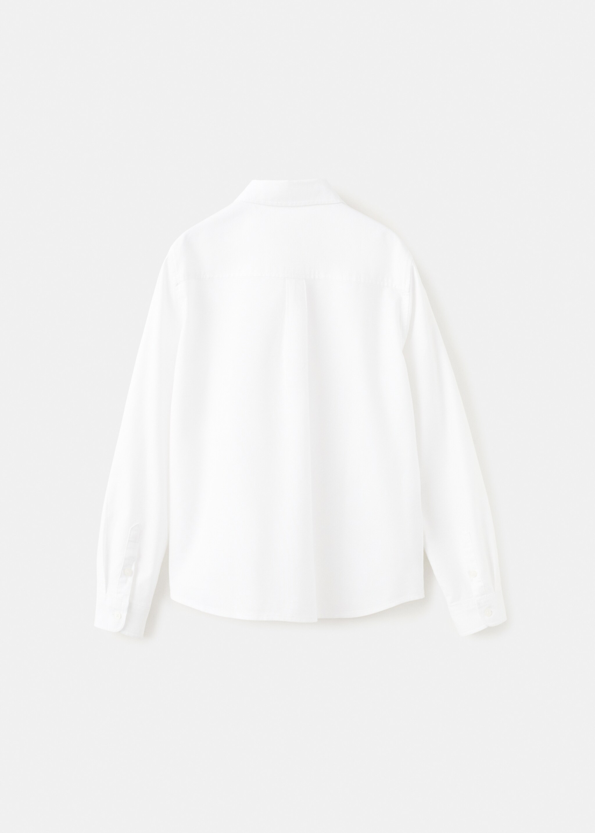 Oxford cotton shirt - Reverse of the article, White. Ref: 27061266-00.