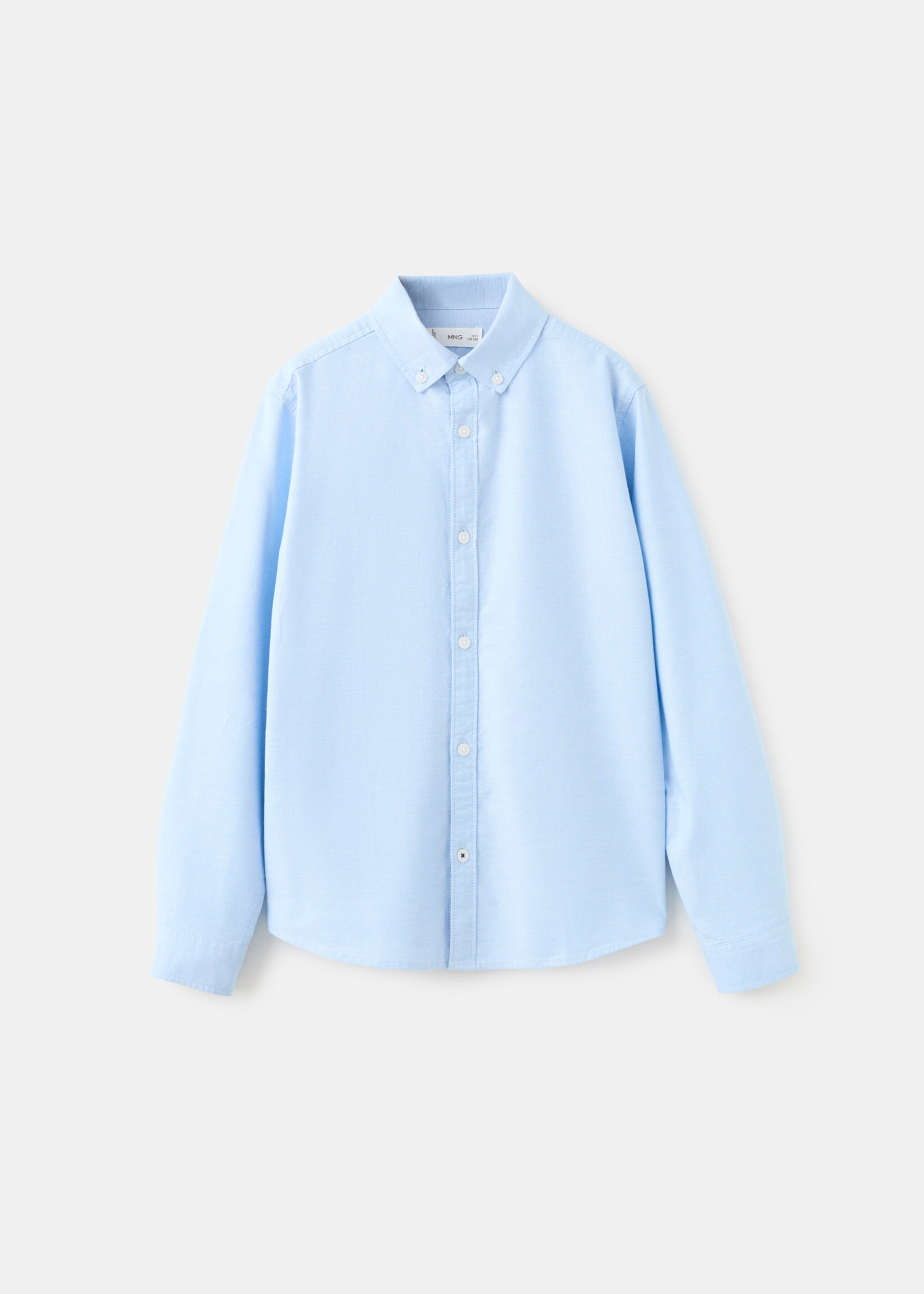 Oxford cotton shirt - Article without model, Sky Blue. Ref: 27061266-00.