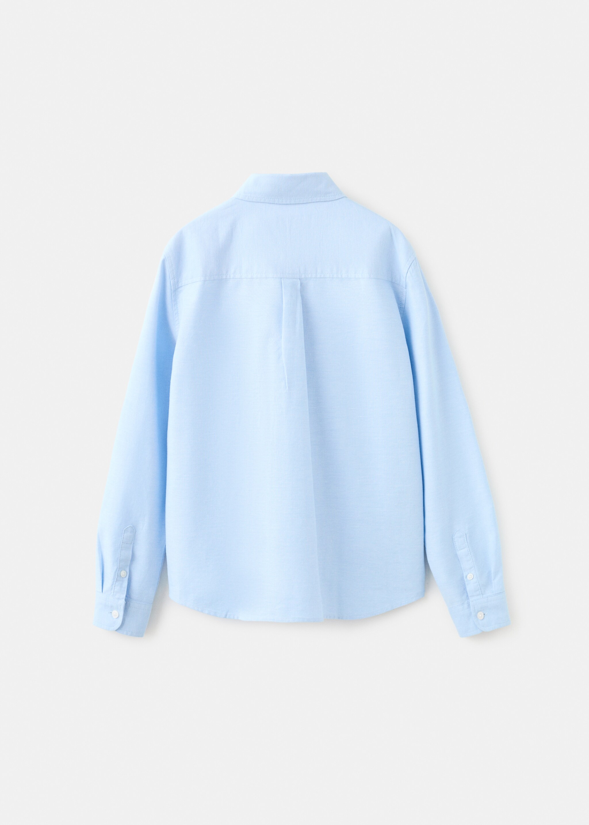 Oxford cotton shirt - Reverse of the article, Sky Blue. Ref: 27061266-00.