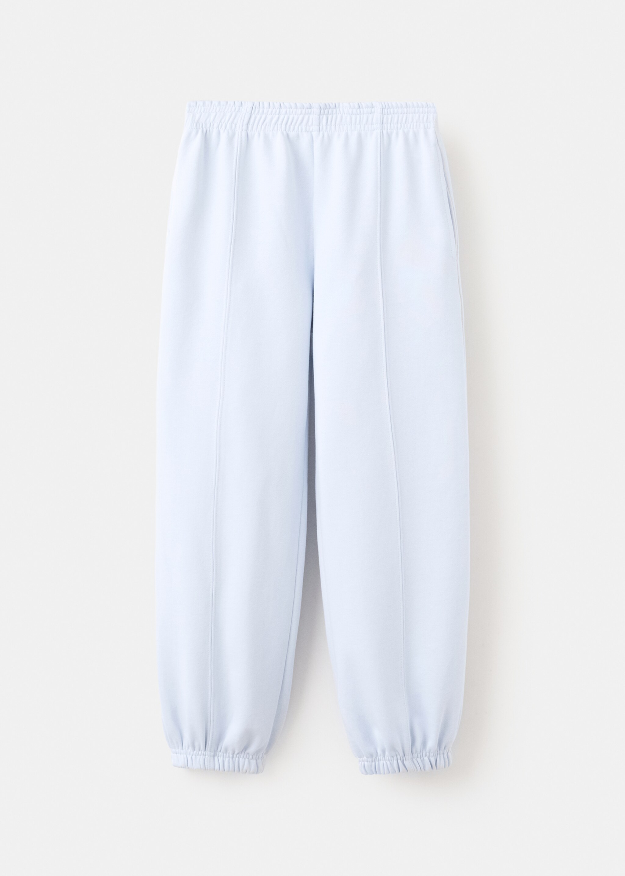 Cotton joggers with elastic waist - Article without model, Sky Blue. Ref: 27061269-00.