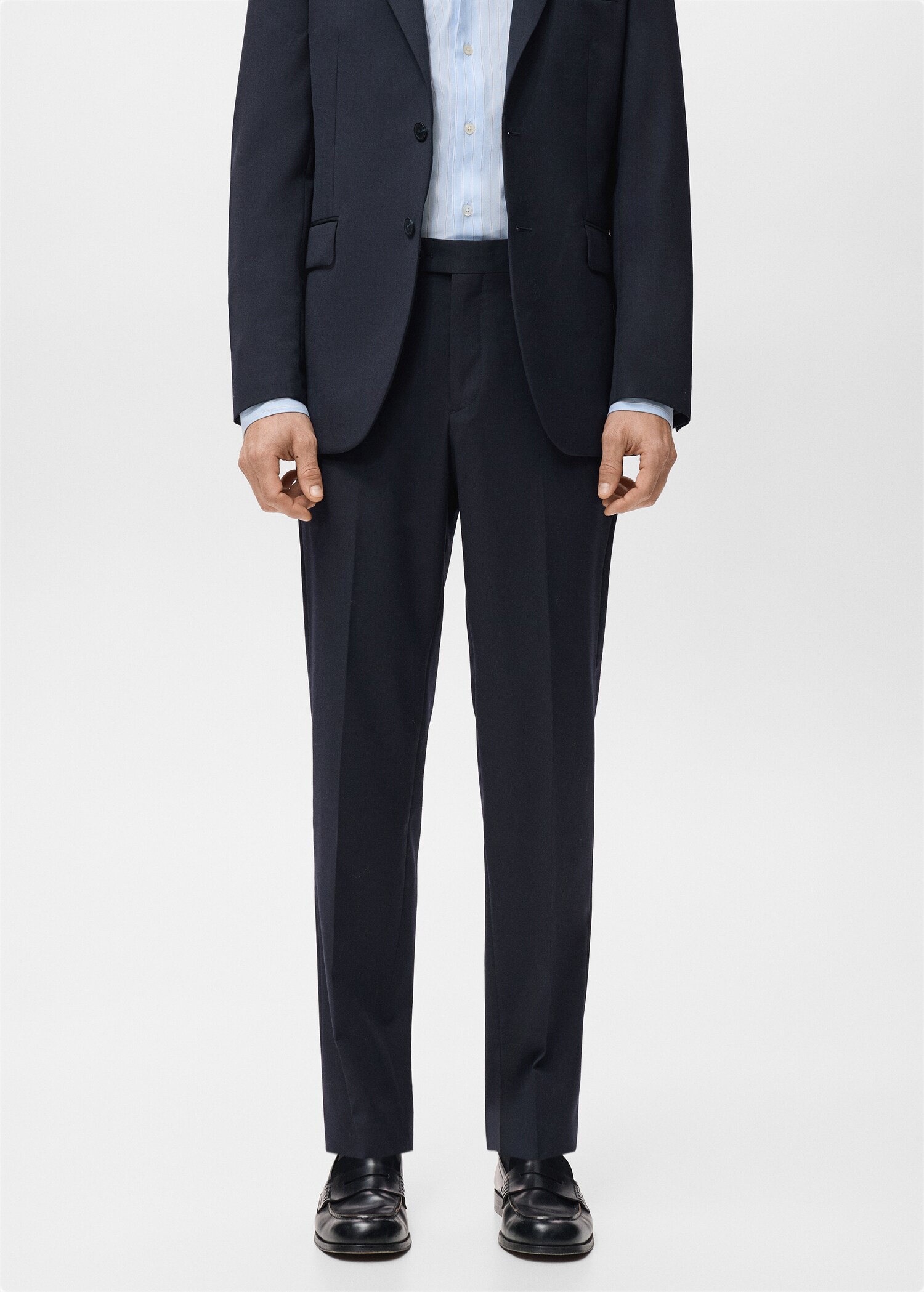 Turin 100% wool suit trousers - Medium plane