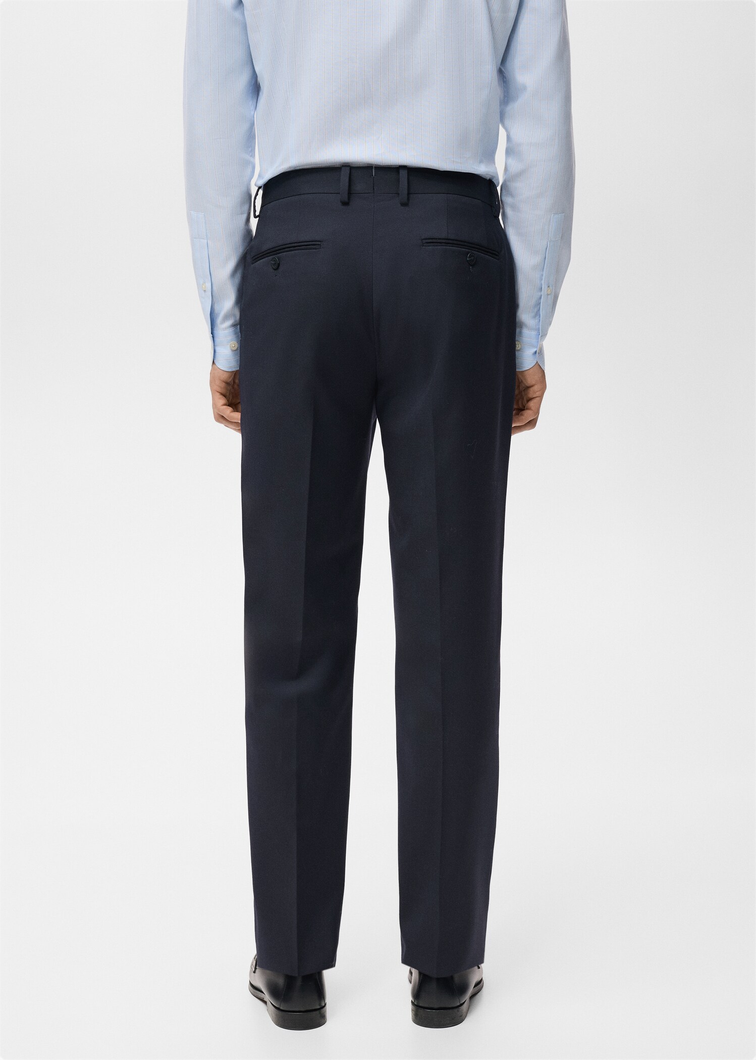 Turin 100% wool suit trousers - Reverse of the article
