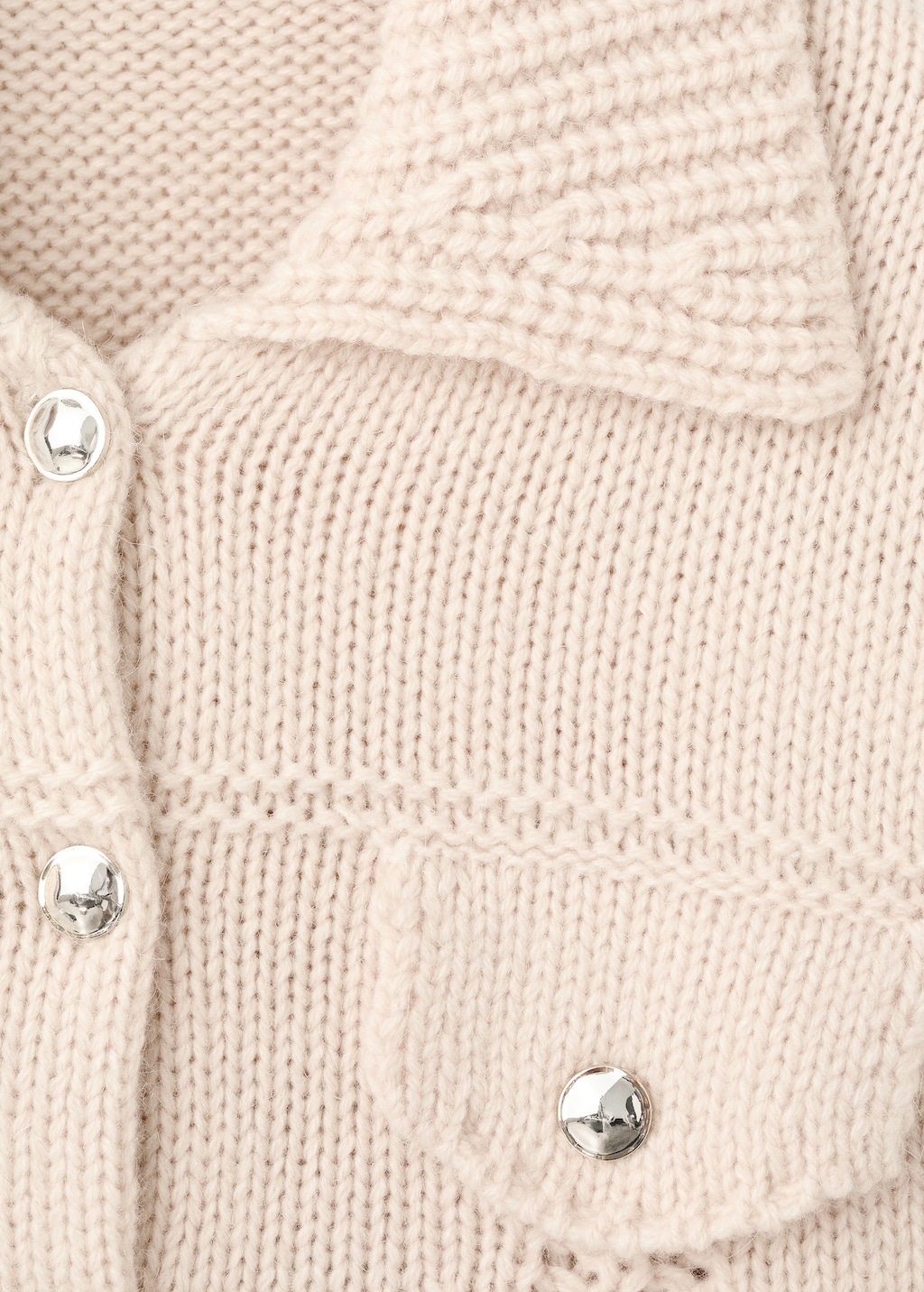 Mango Knitted jacket with polo collar thumbnail