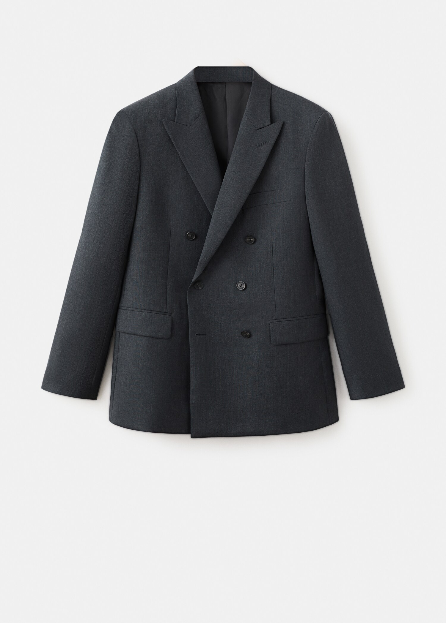 Turin 100% Wool Double-Breasted Suit Blazer - Article without model