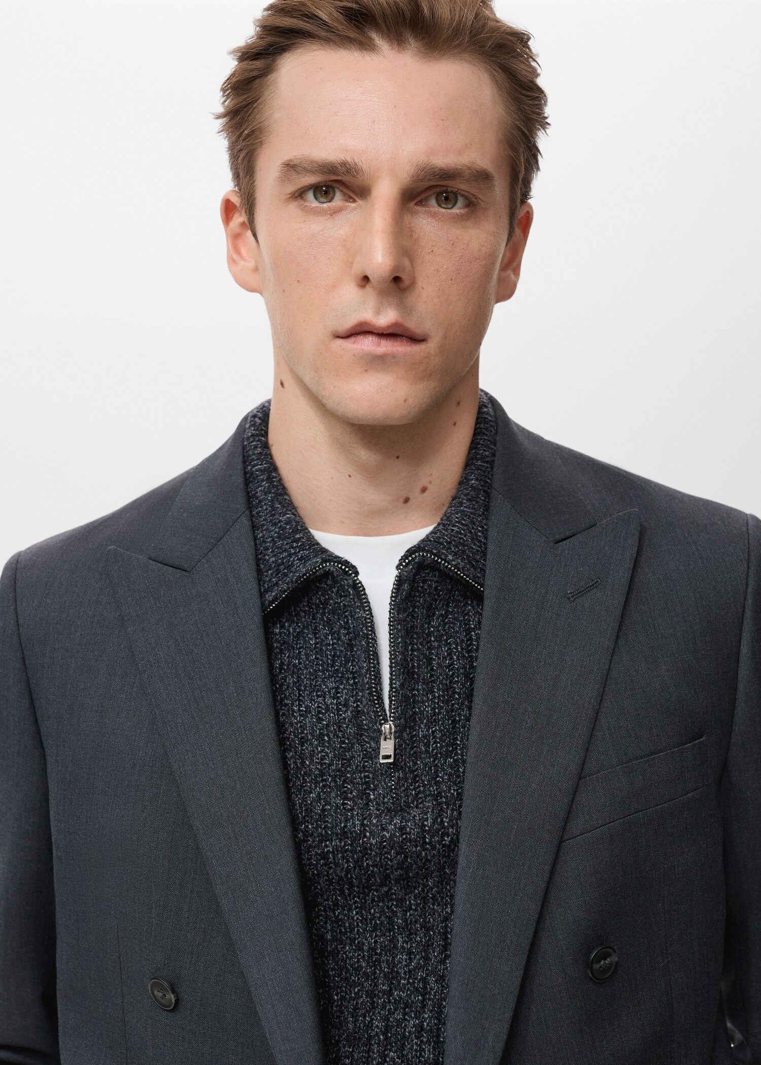 Turin 100% Wool Double-Breasted Suit Blazer - Details of the article 1