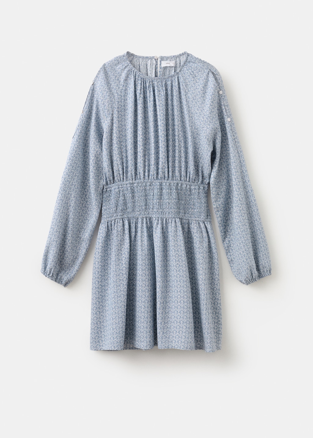 Printed dress with lurex cut-out