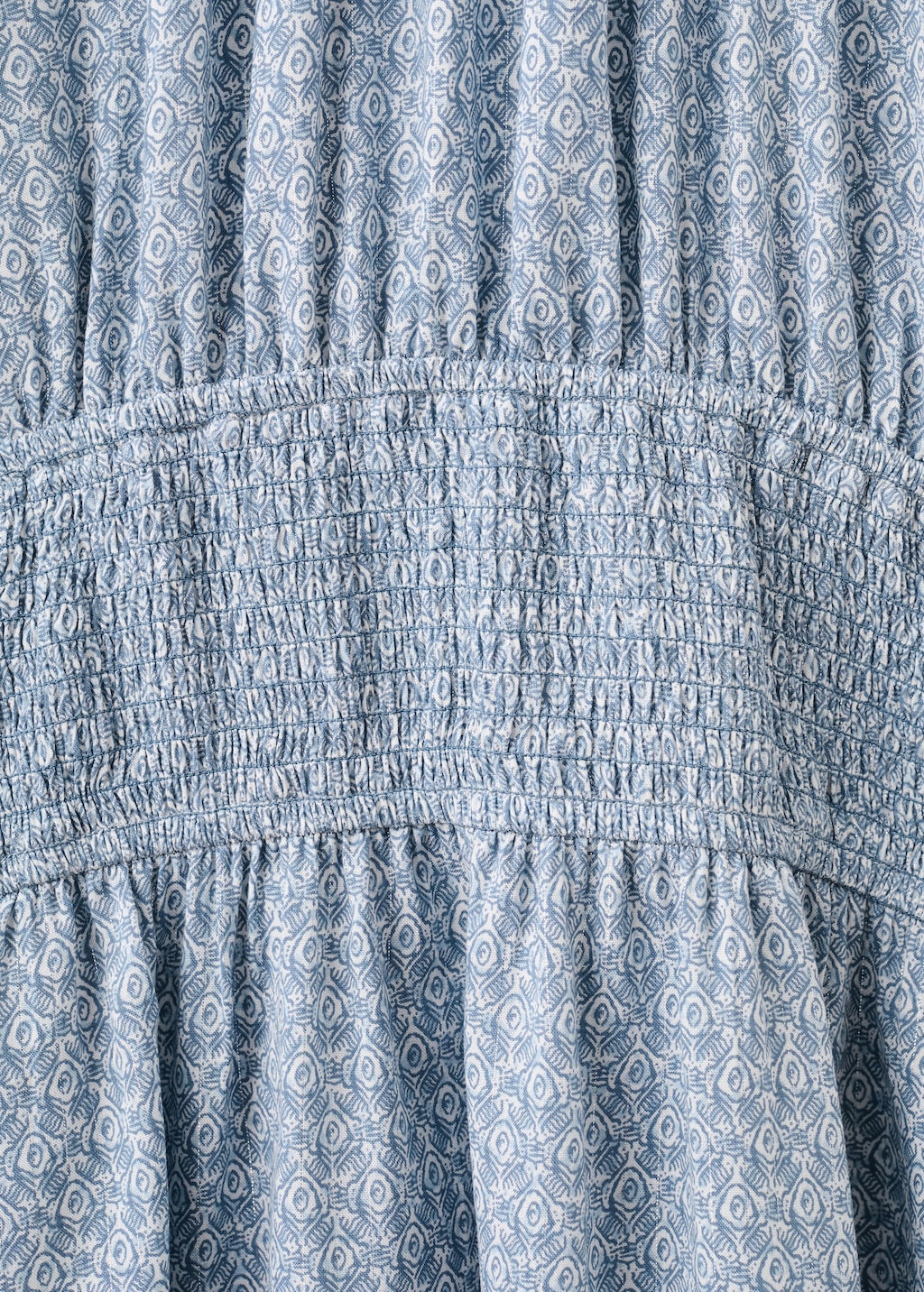 Printed dress with lurex cut-out