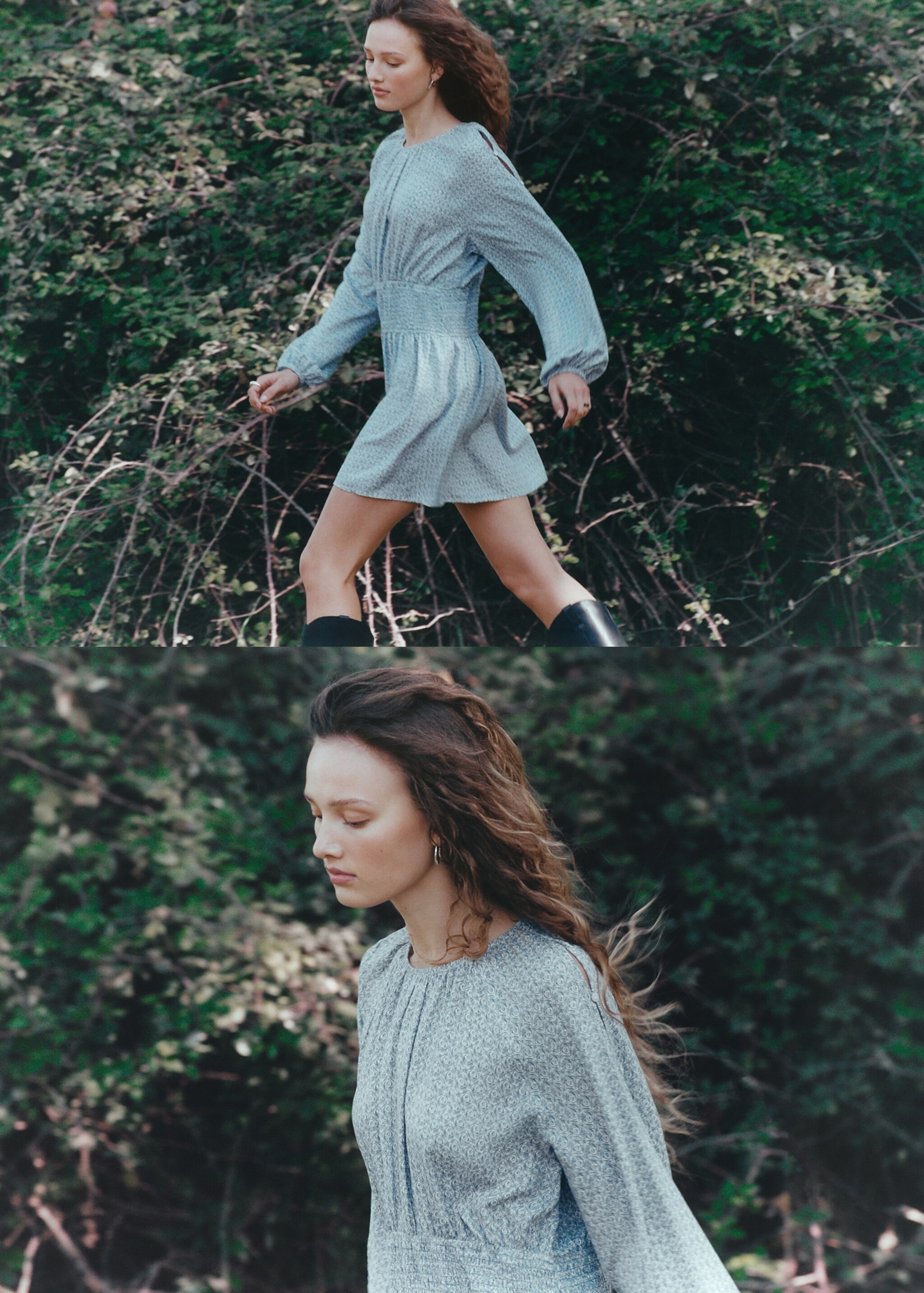 Φόρεμα με σχέδιο cut out και ύφασμα lurex - Λεπτομέρεια του προϊόντος 5, Γαλάζιο. Ref: 27061273-00.