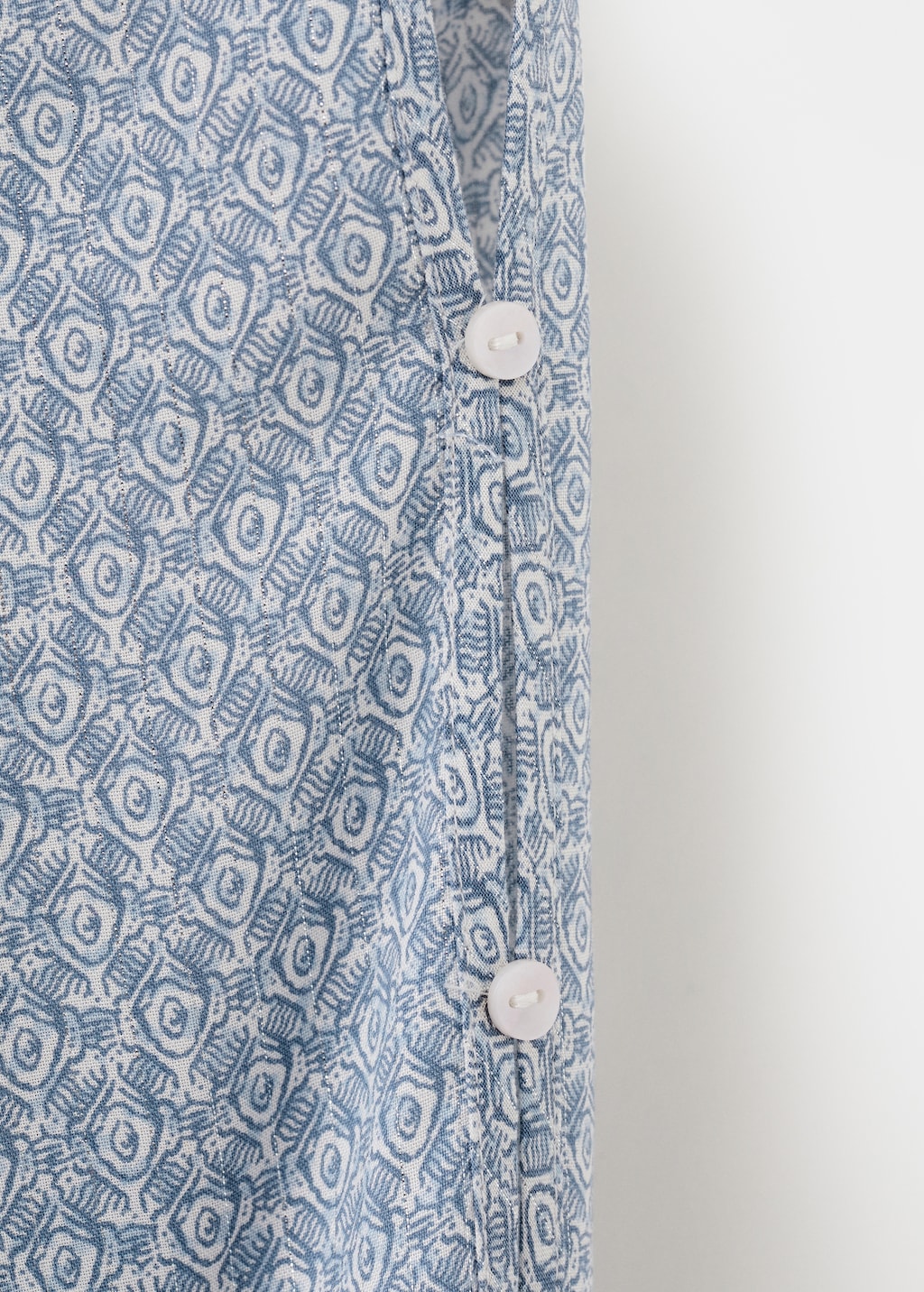 Printed dress with lurex cut-out