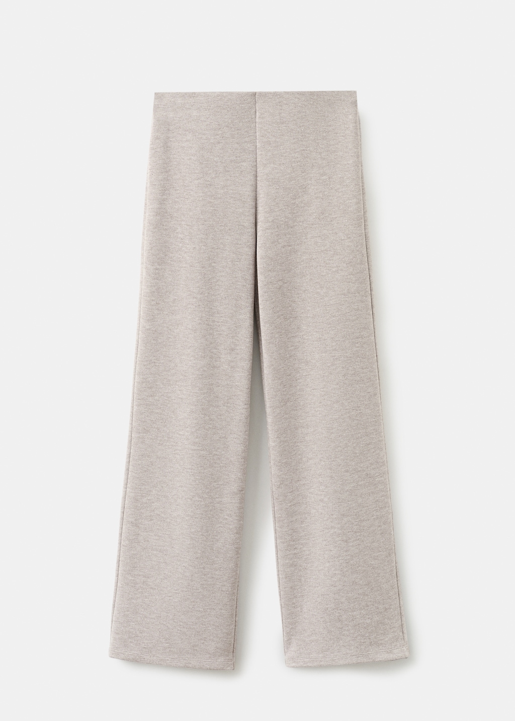 Straight-fit pants with elastic waist