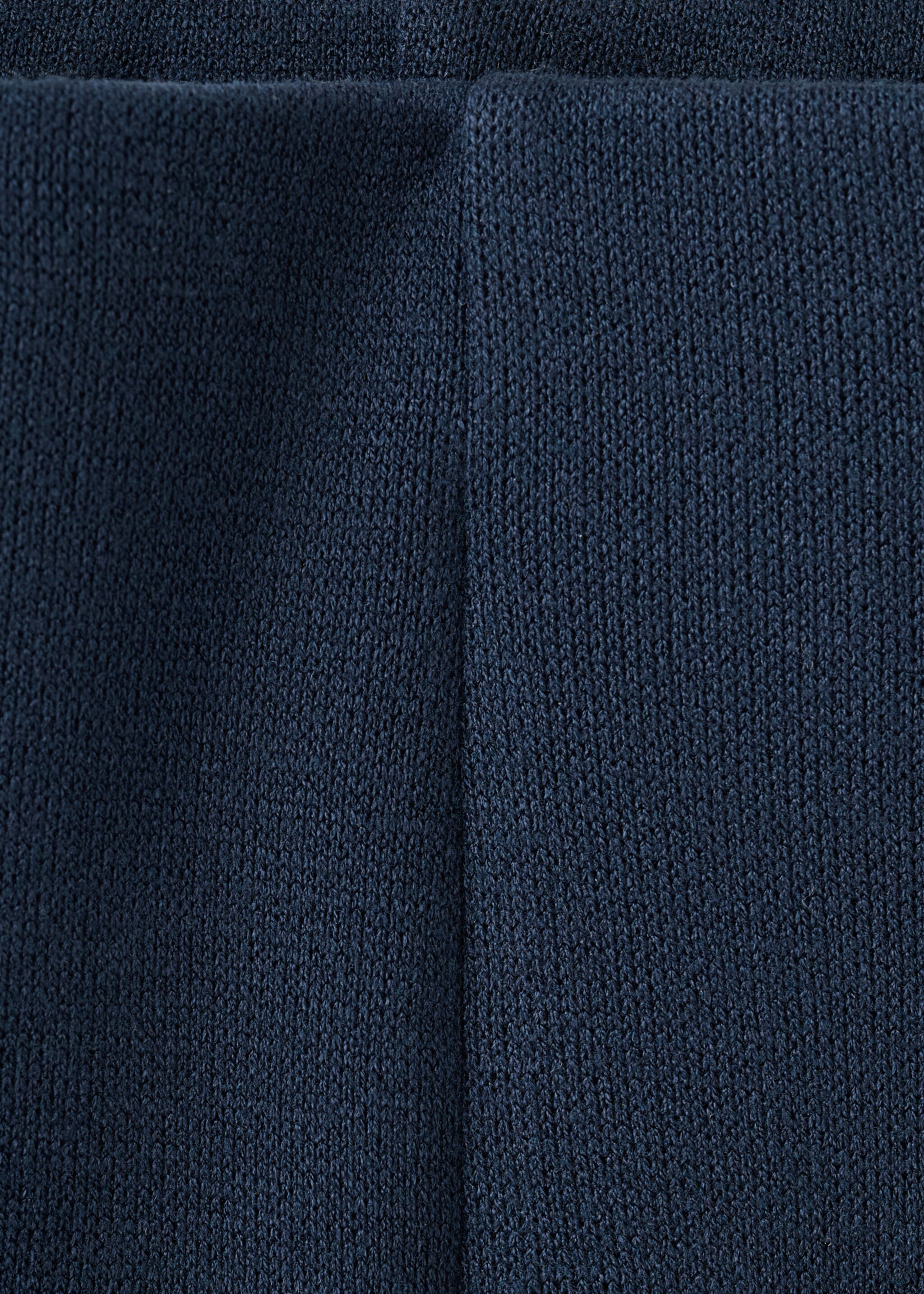 Straight-fit trousers with elastic waist - Details of the article 8, Navy. Ref: 27061274-00.
