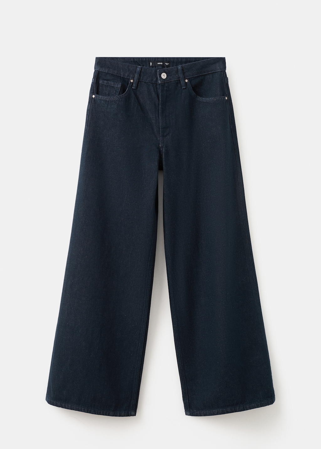 High-rise wide leg rinse-wash jeans - image 2