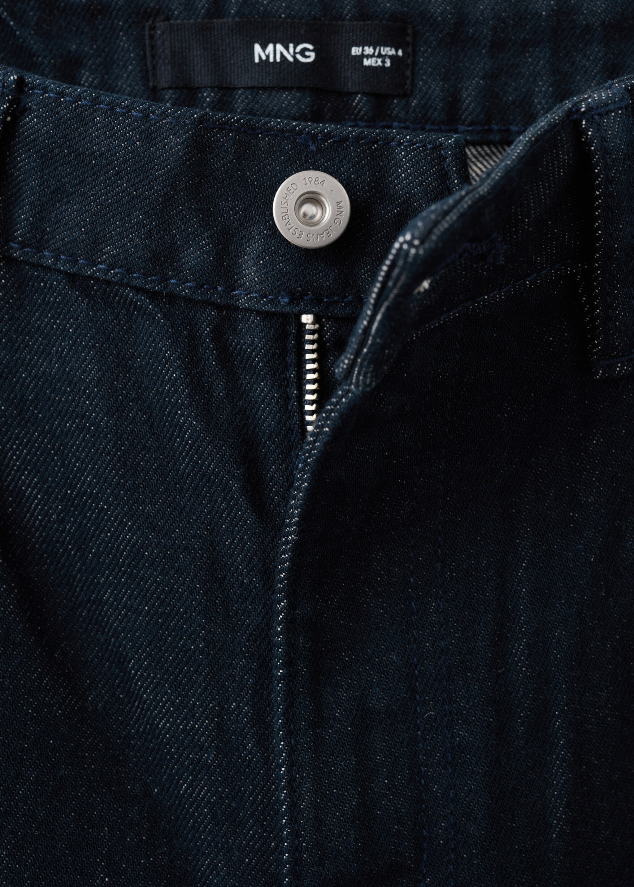 High-rise wide leg rinse-wash jeans - Details of the article 8, Open Blue. Ref: 27061278-00.