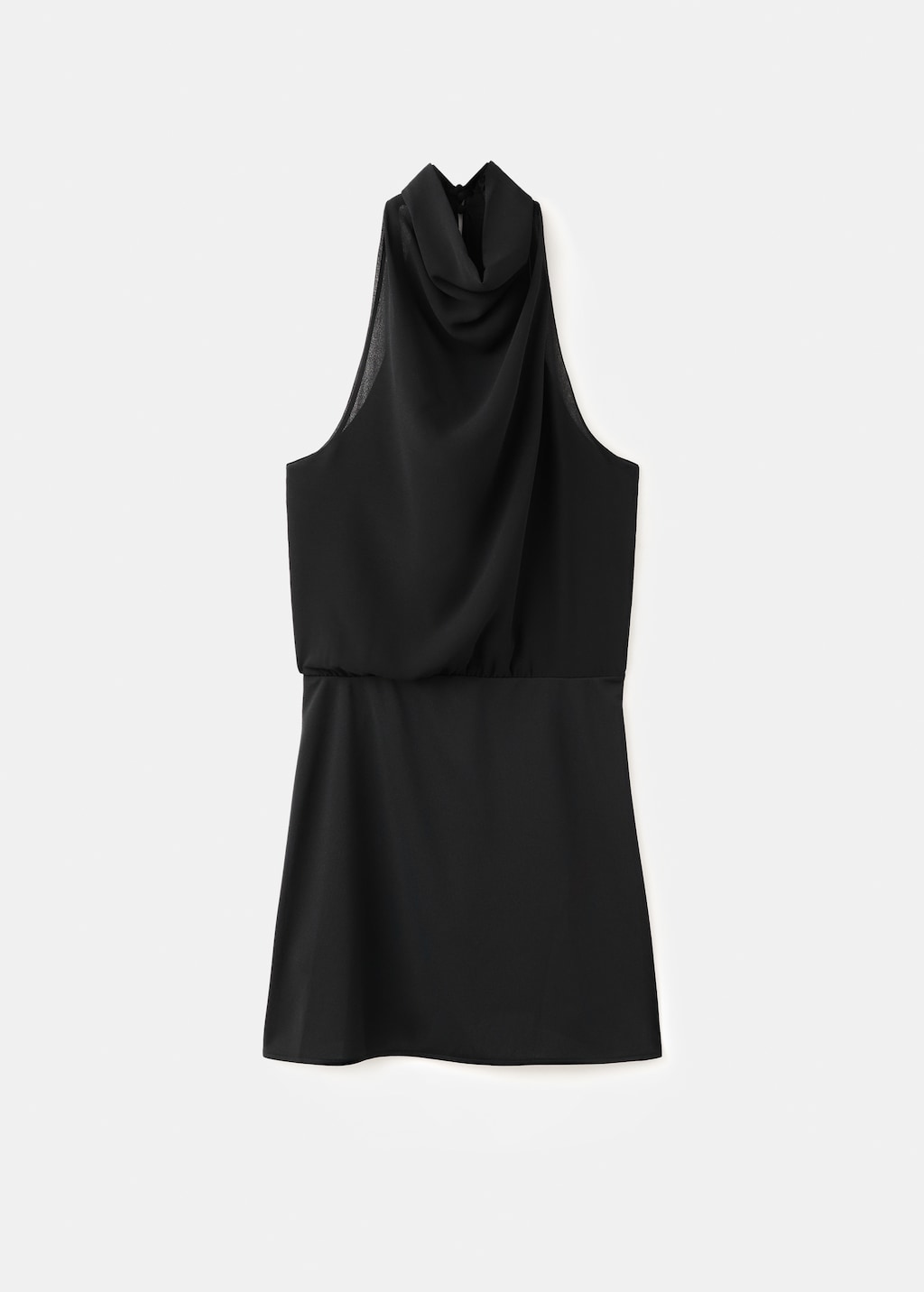 Mango Halter-neck dress with bow