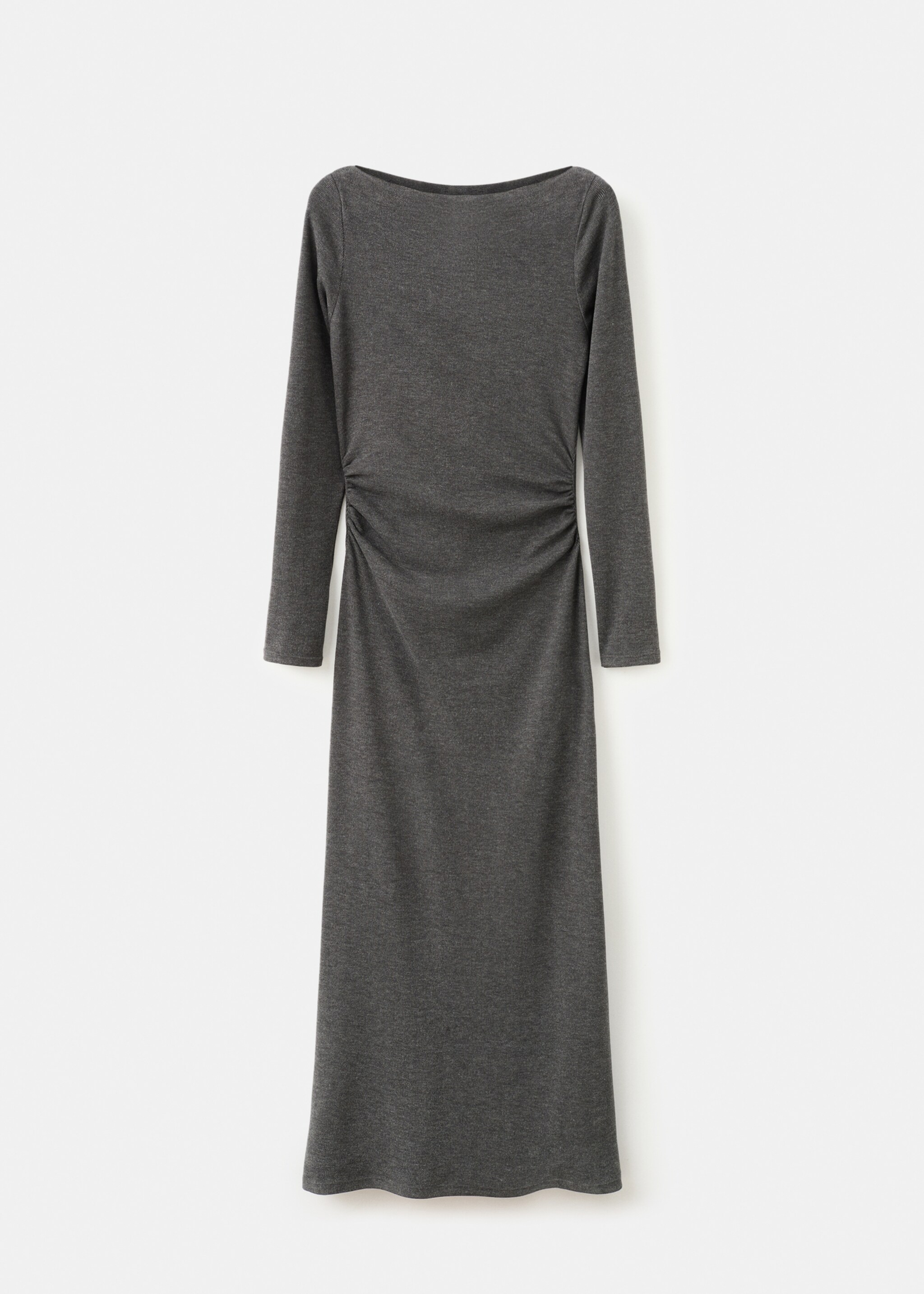 Ruched fitted dress - Article without model, Grey. Ref: 27061280-00.