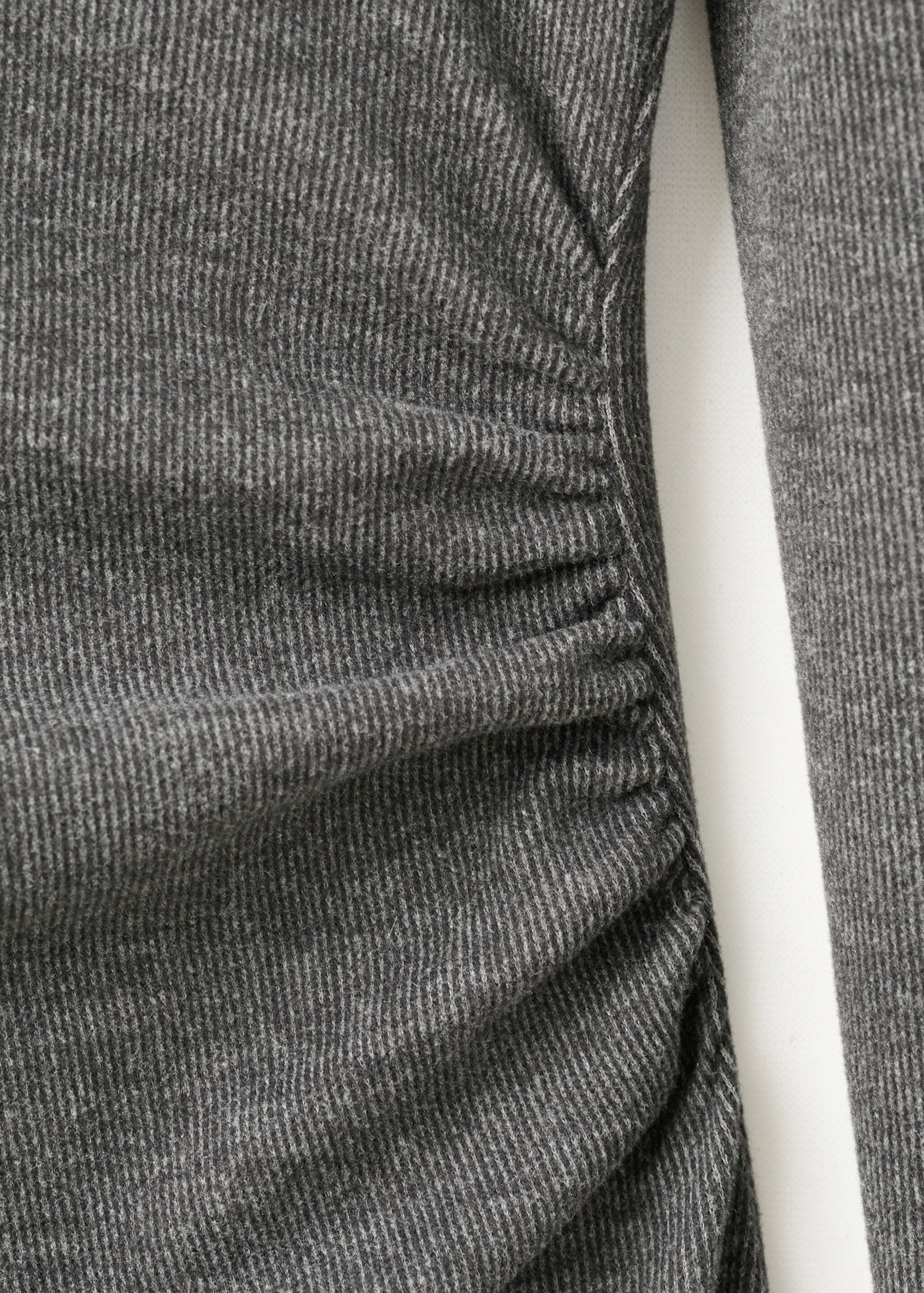 Ruched fitted dress - Details of the article 0, Grey. Ref: 27061280-00.