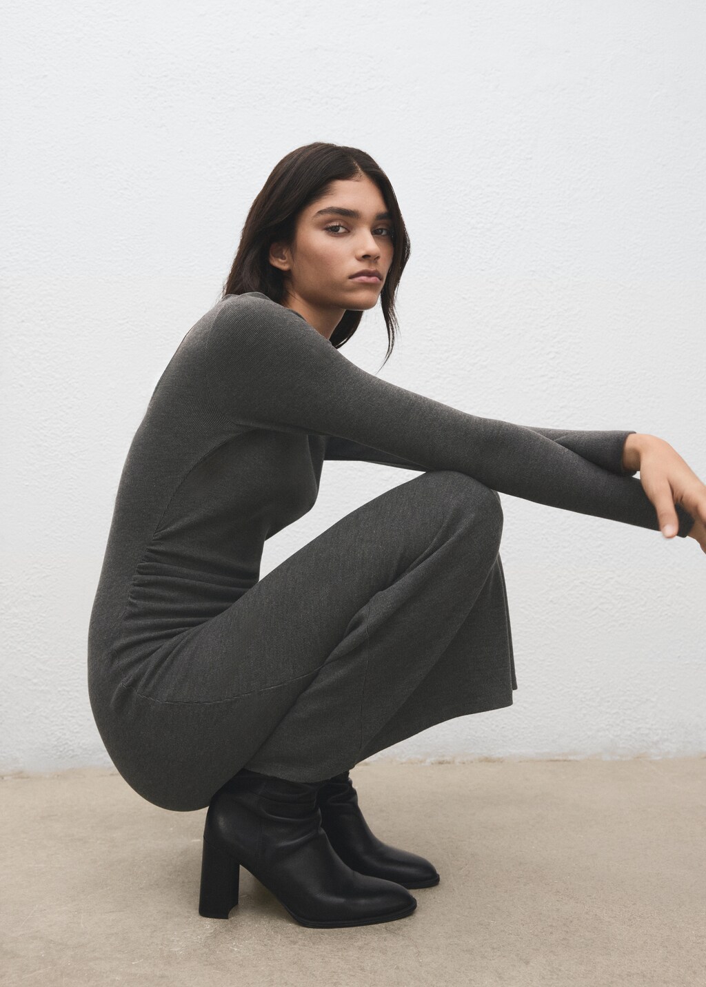 Mango Fitted sweater dress thumbnail