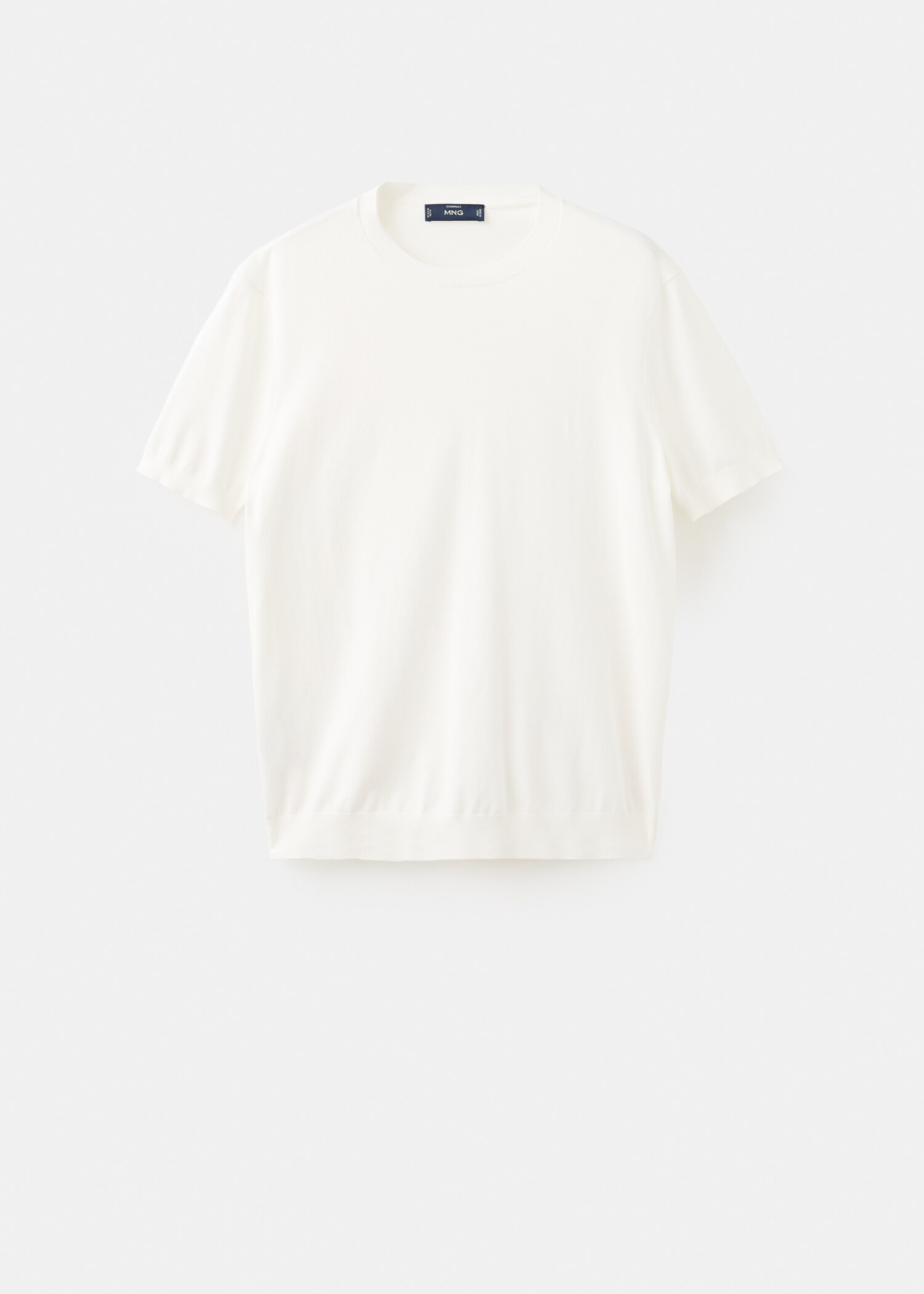 Cotton fine-knit t-shirt - Article without model