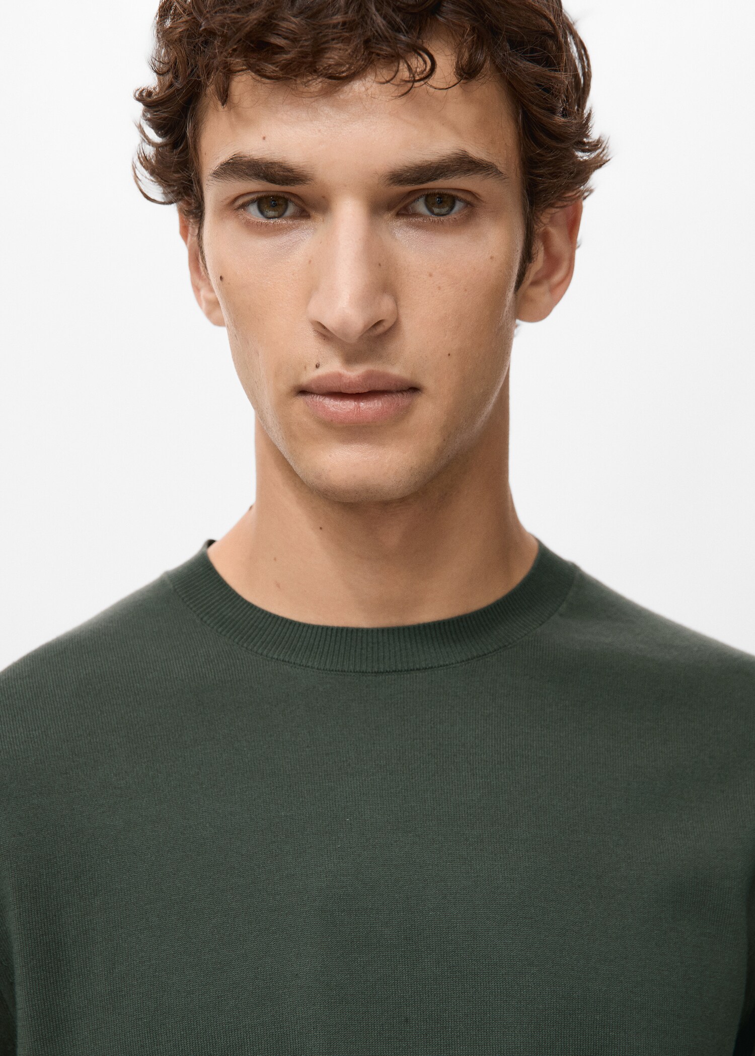 Cotton fine-knit t-shirt - Details of the article 1