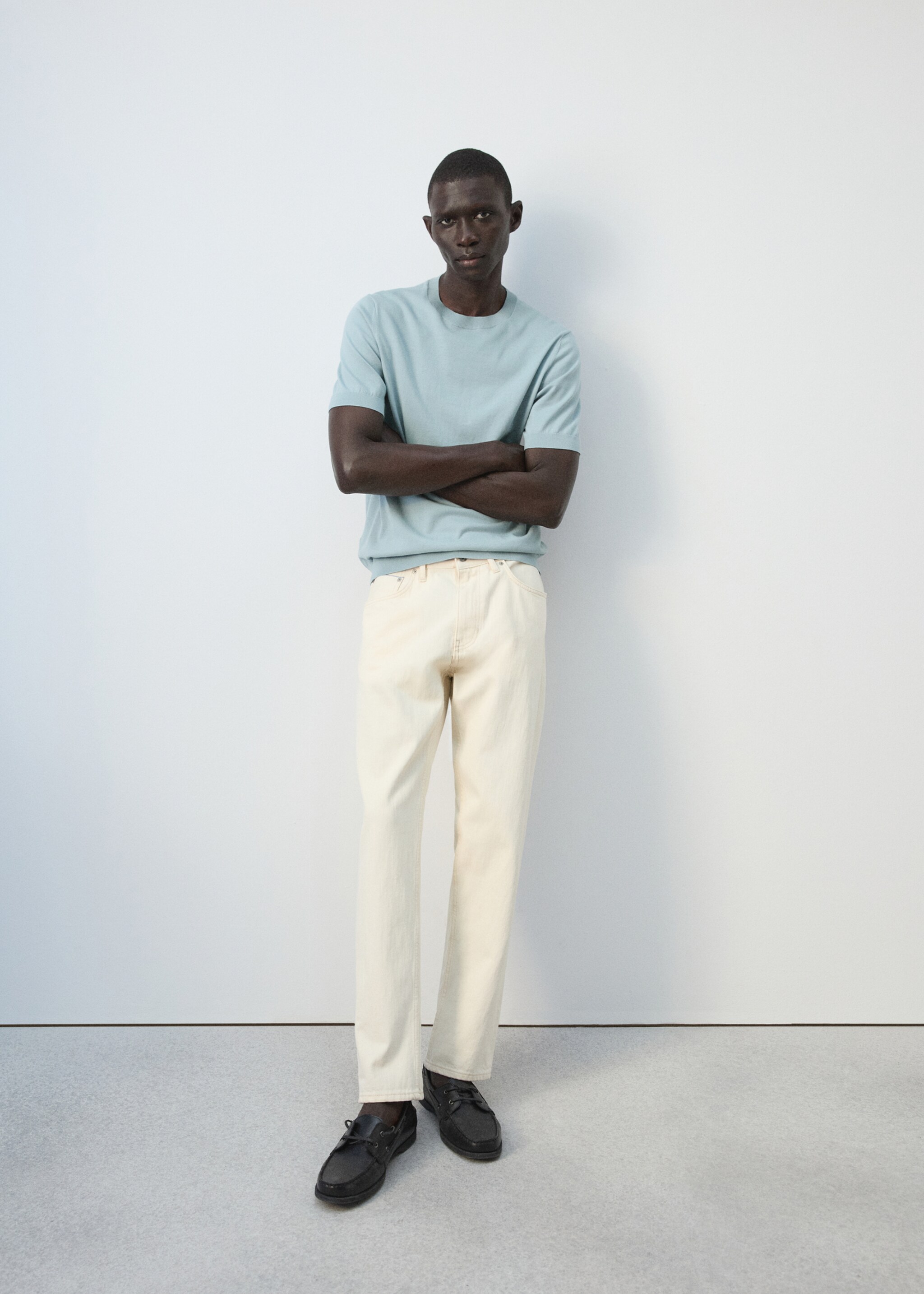 Fine jersey 100% cotton T-shirt - Details of the article 6, Aqua Green. Ref: 27061281-00.