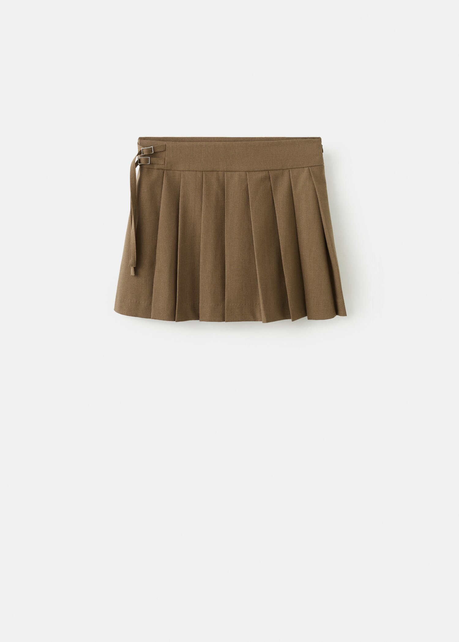 Short pleated skirt with buckles - Article without model