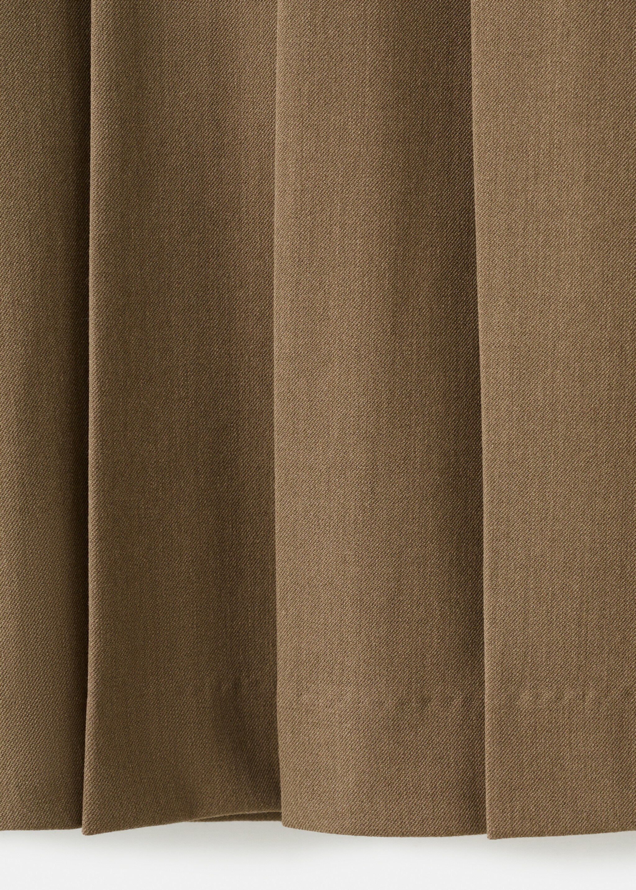 Short pleated skirt with buckles - Details of the article 0, Brown. Ref: 27061282-00.