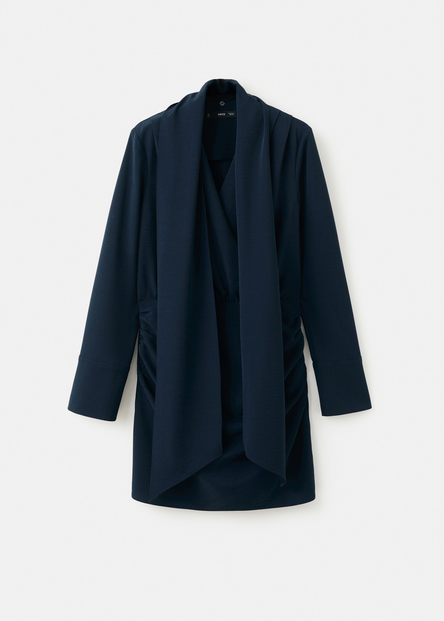 Draped dress with foulard - Article without model