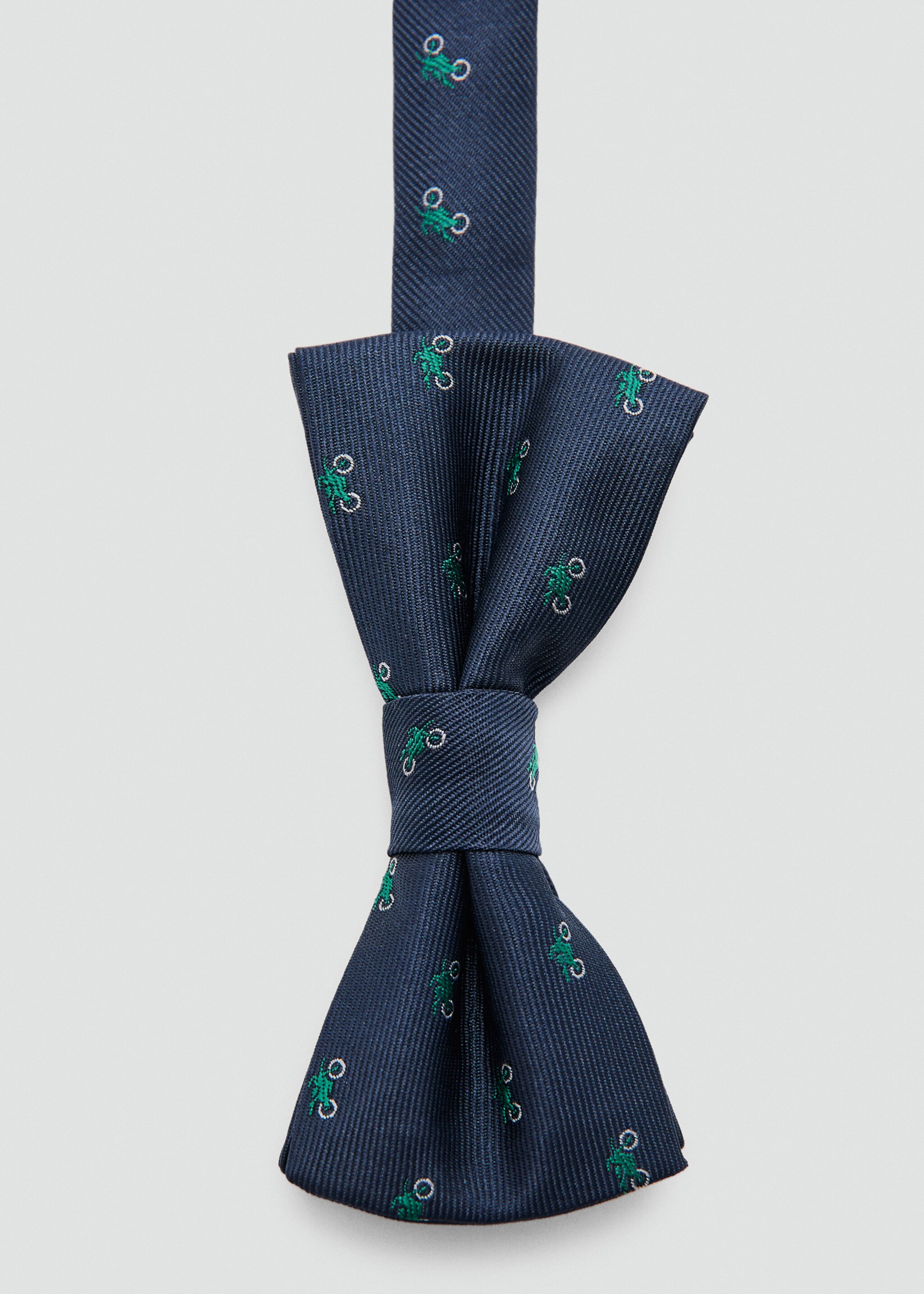 Bow tie with motorbike print - Medium plane, Navy. Ref: 27061285-00.