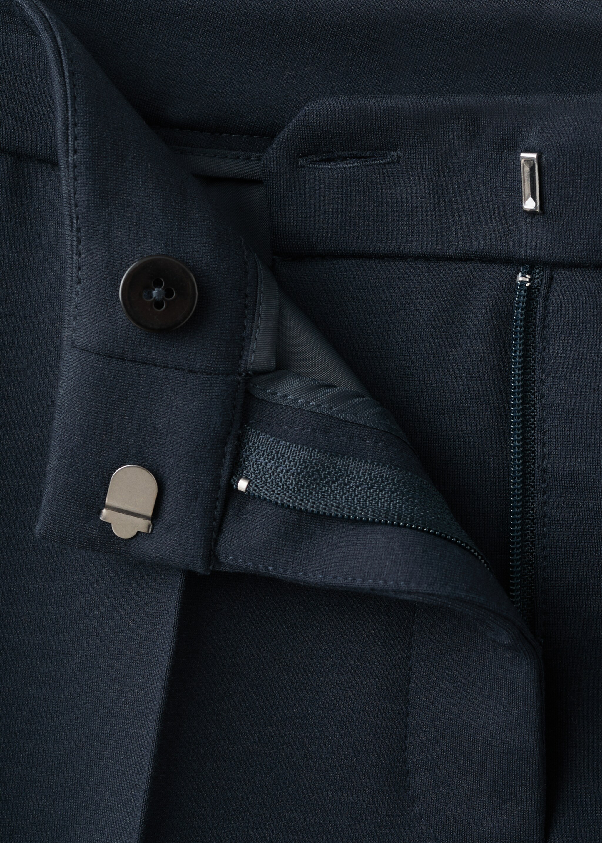 Mid-rise suit trousers - Details of the article 8, Dark Navy. Ref: 27061286-00.