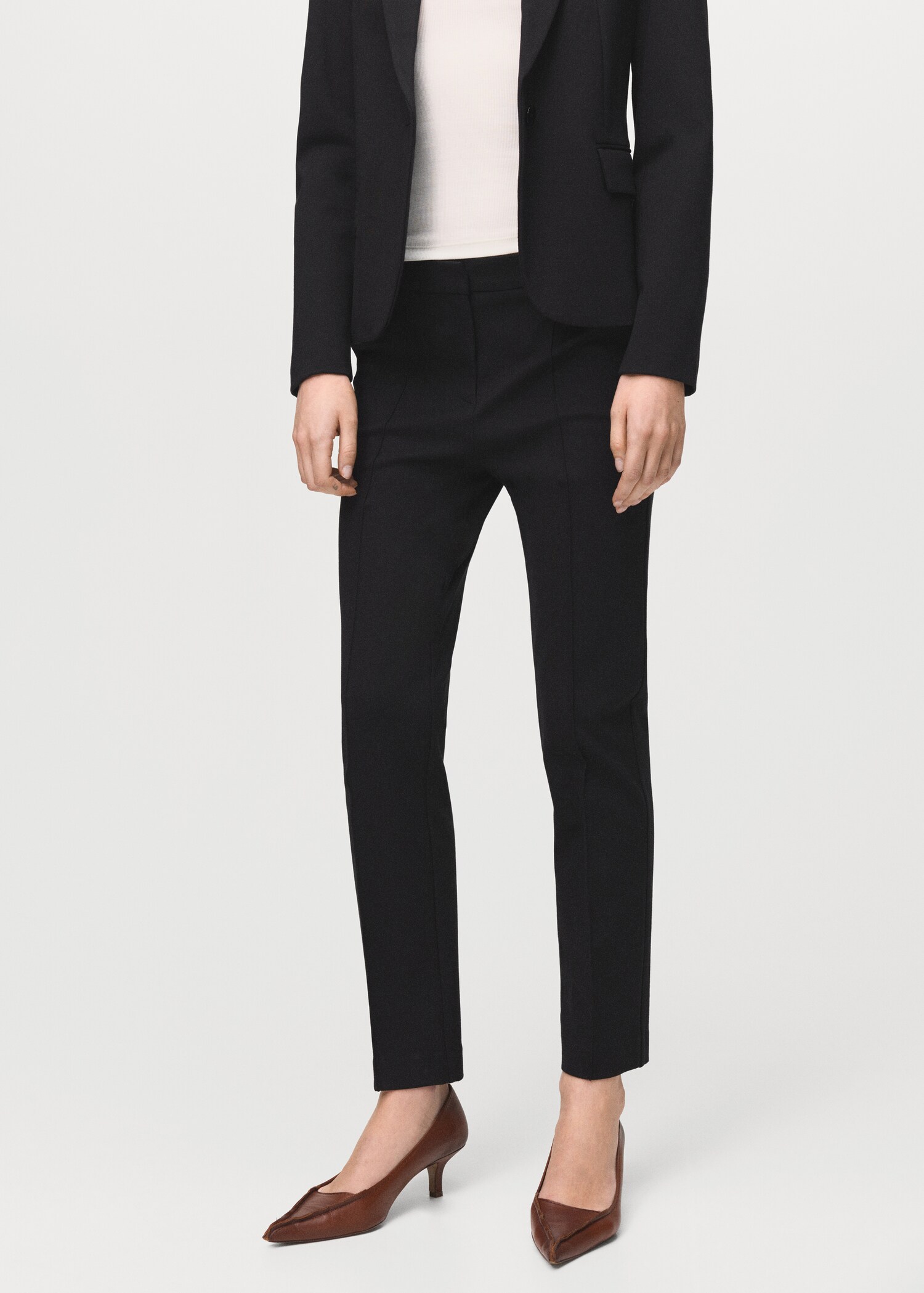 Mid-rise suit trousers - Medium plane