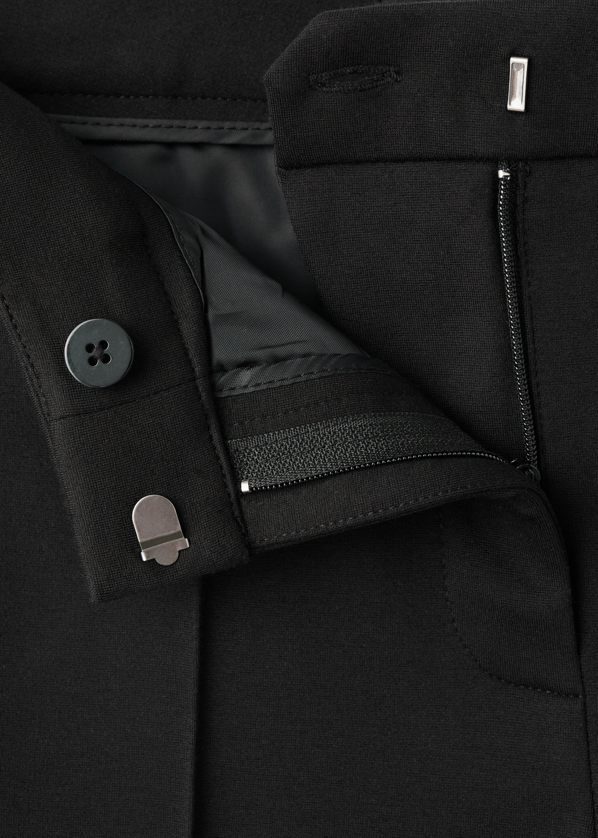 Mid-rise suit trousers - Details of the article 8, Black. Ref: 27061286-00.