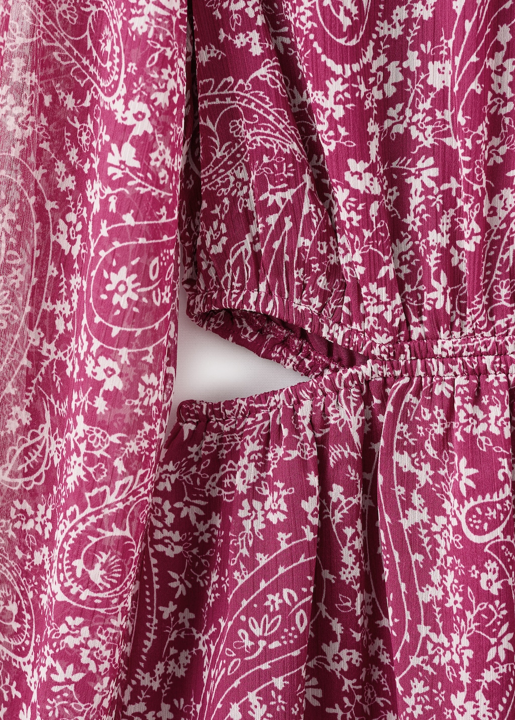Paisley dress with cut-out