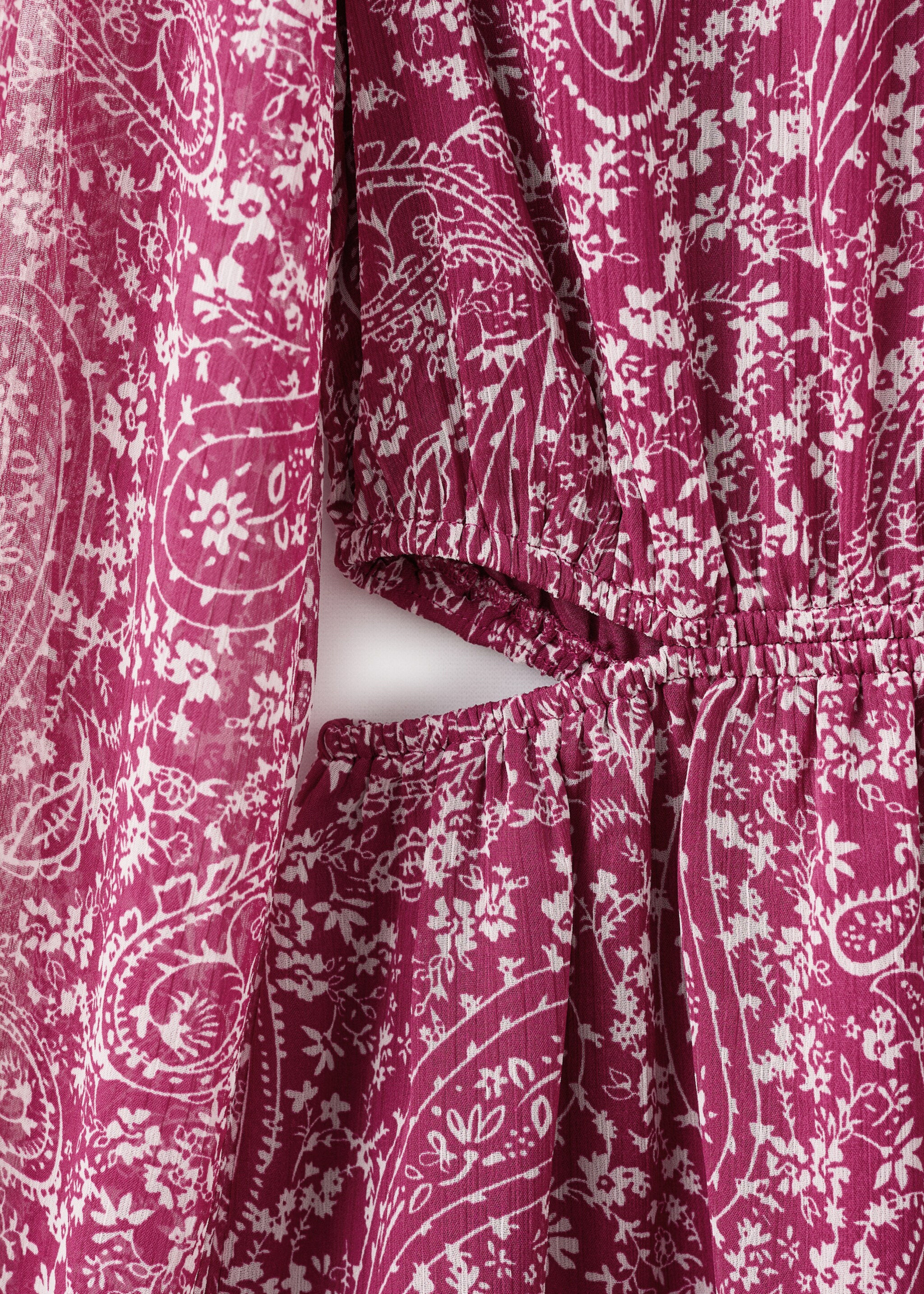 Paisley cut-out dress - Details of the article 0, Maroon. Ref: 27061288-00.