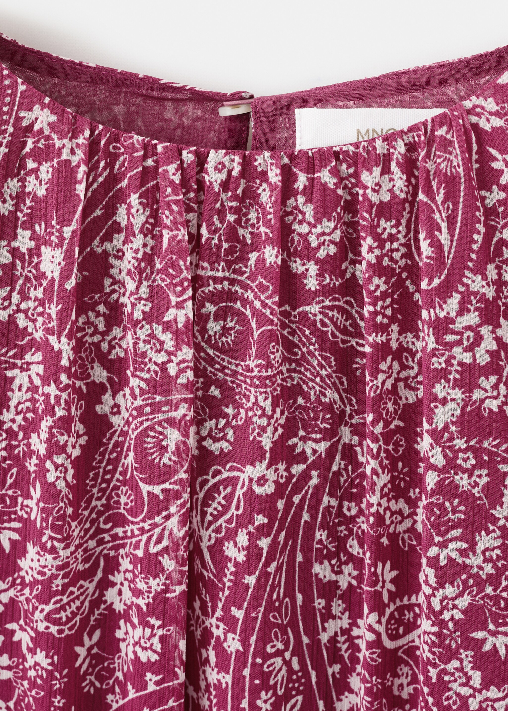 Paisley cut-out dress - Details of the article 8, Maroon. Ref: 27061288-00.