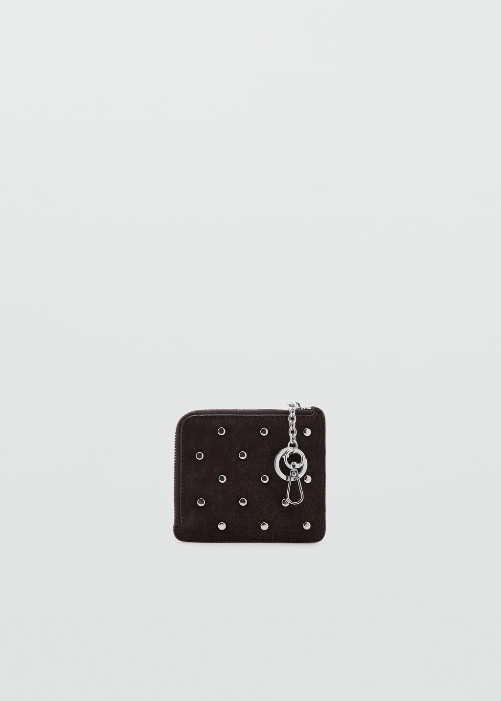 Suede studded purse