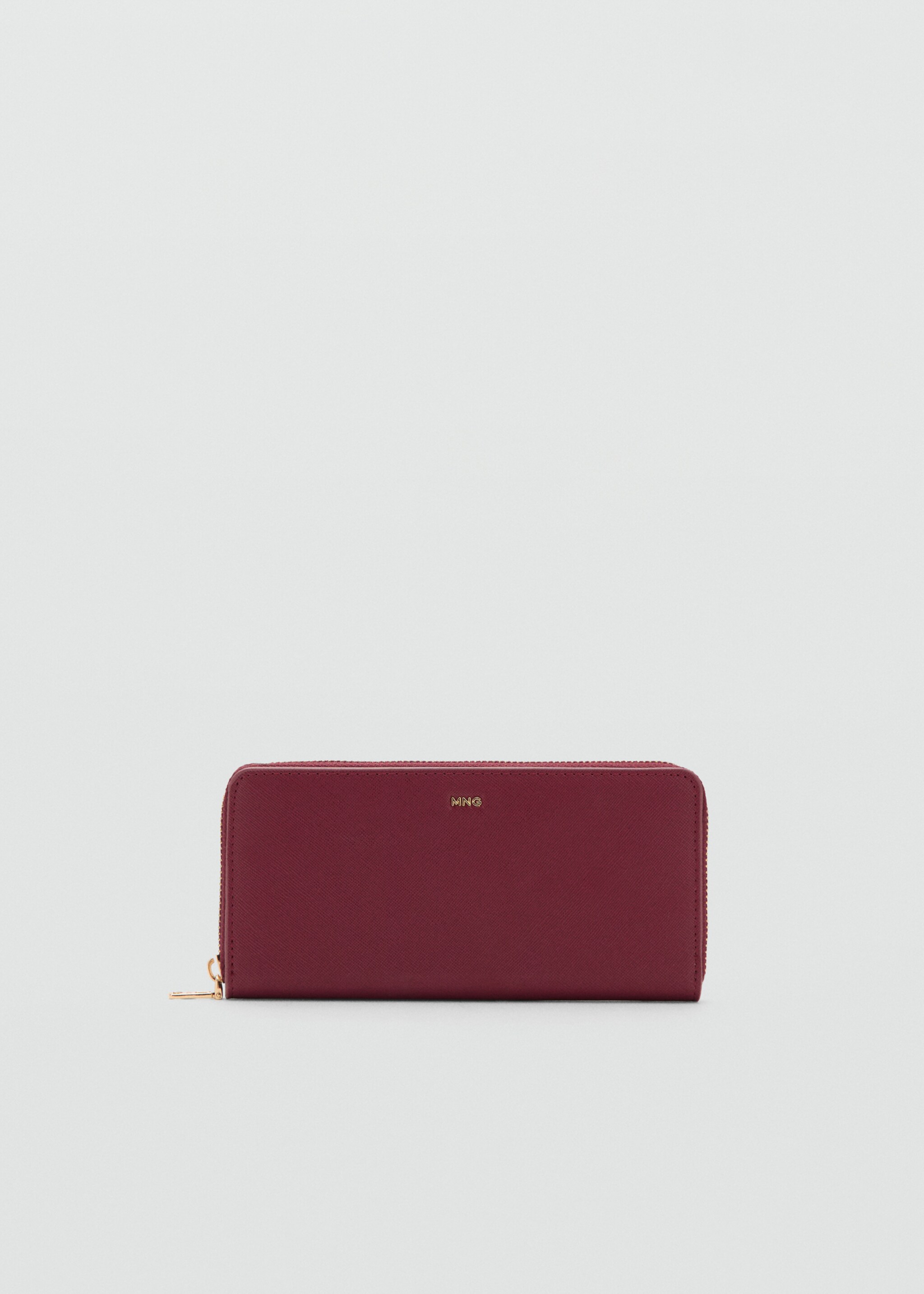 Saffiano-effect wallet - Article without model, Burgundy. Ref: 27061305-00.