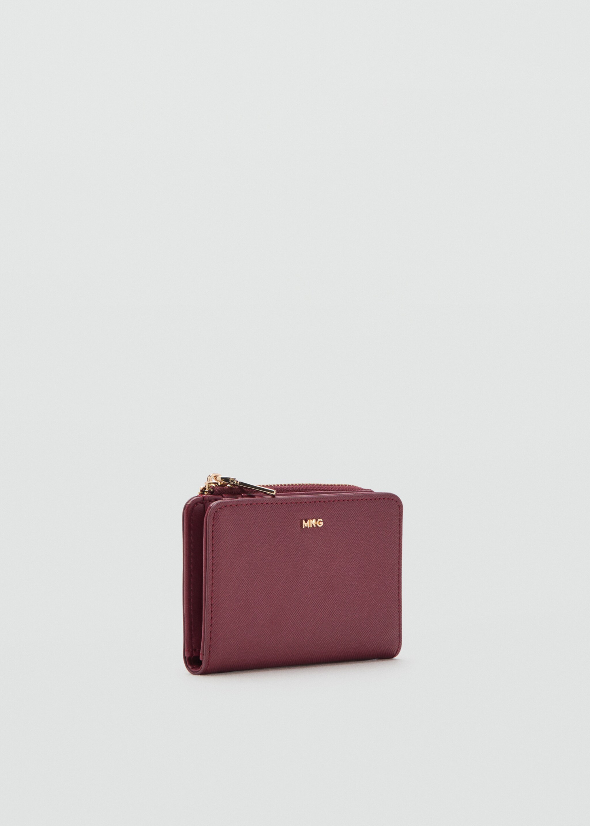 Safiano-effect wallet with flap - Medium plane, Burgundy. Ref: 27061306-00.