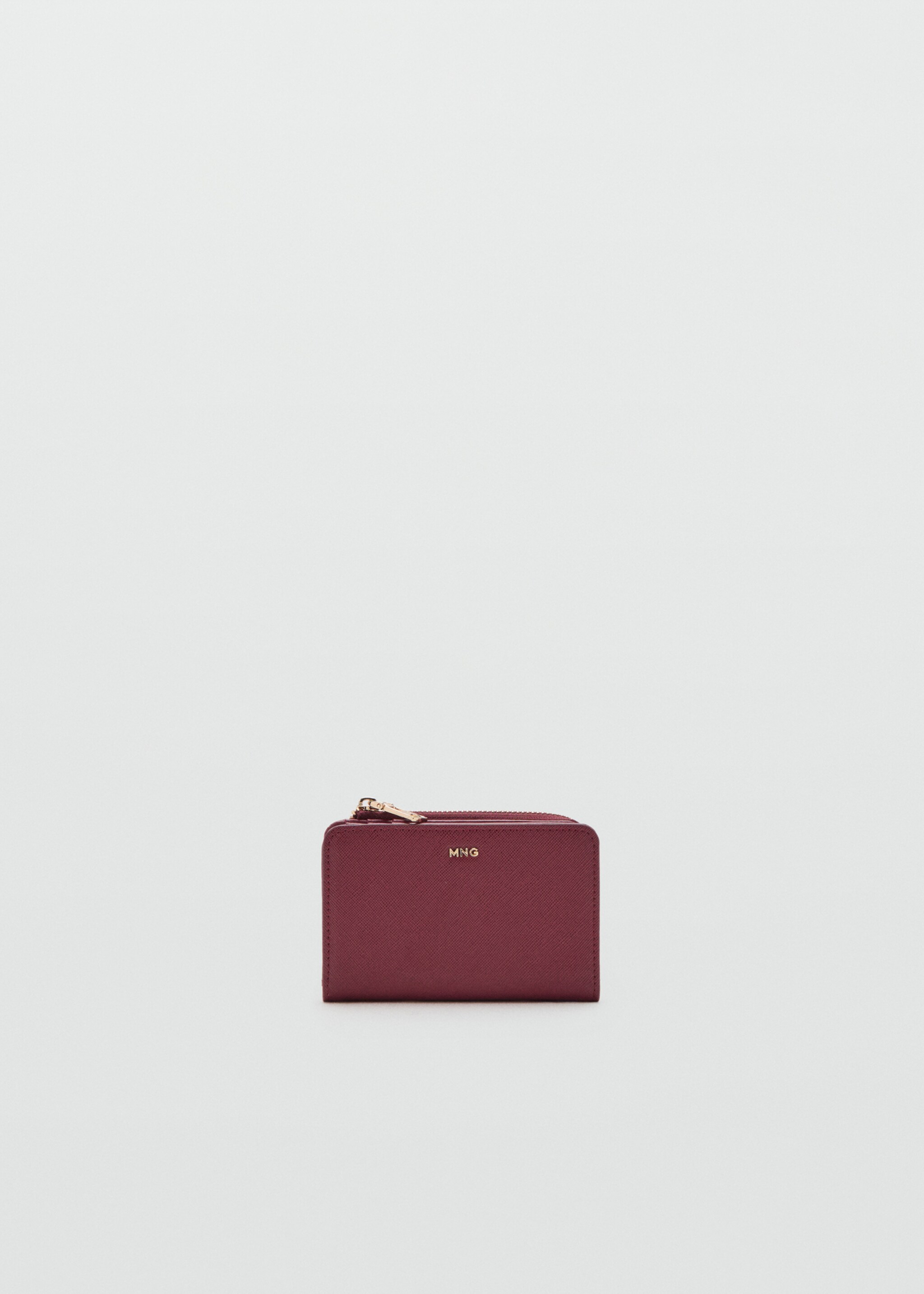 Safiano-effect wallet with flap - Article without model, Burgundy. Ref: 27061306-00.