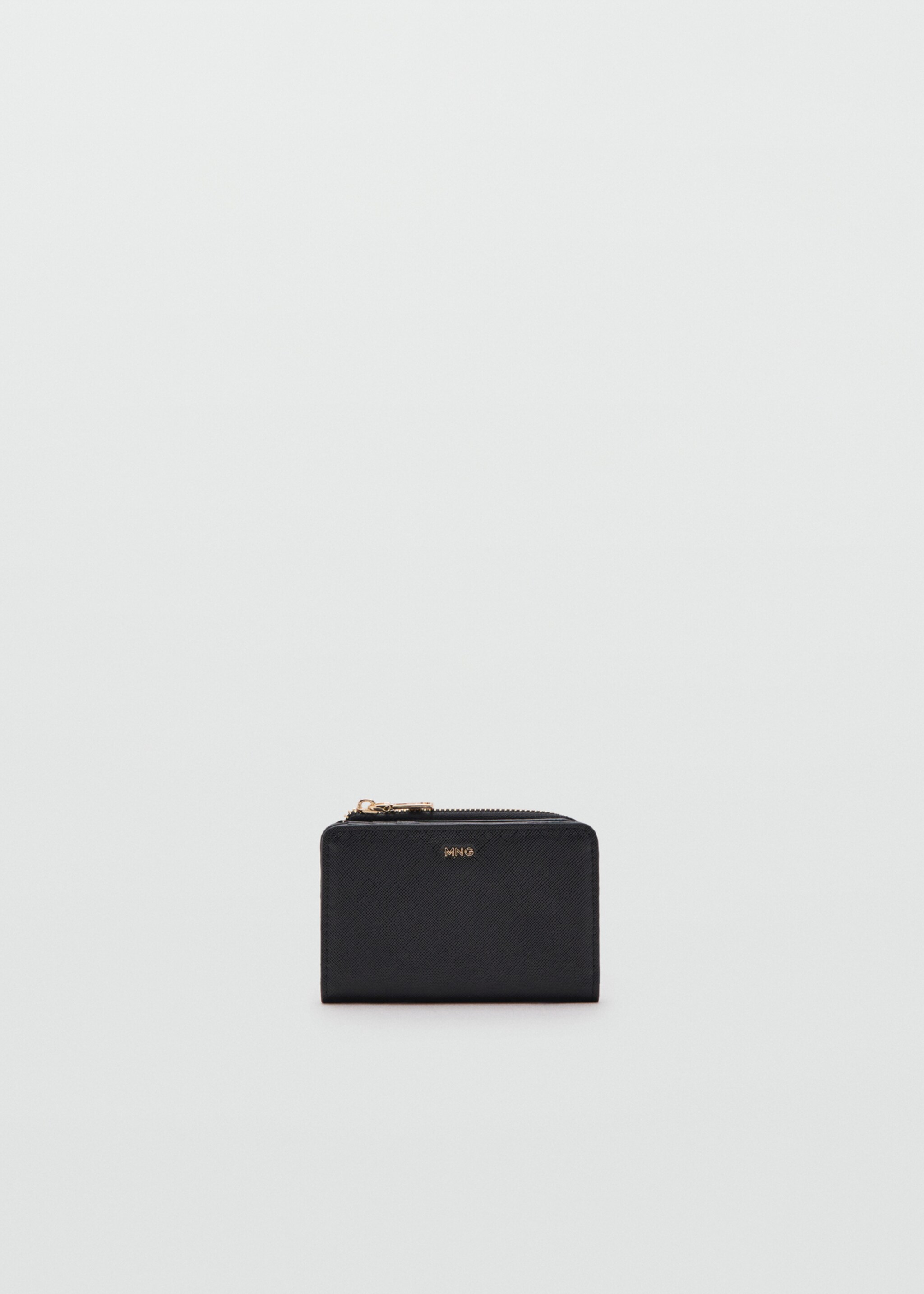Safiano-effect wallet with flap - Article without model, Black. Ref: 27061306-00.