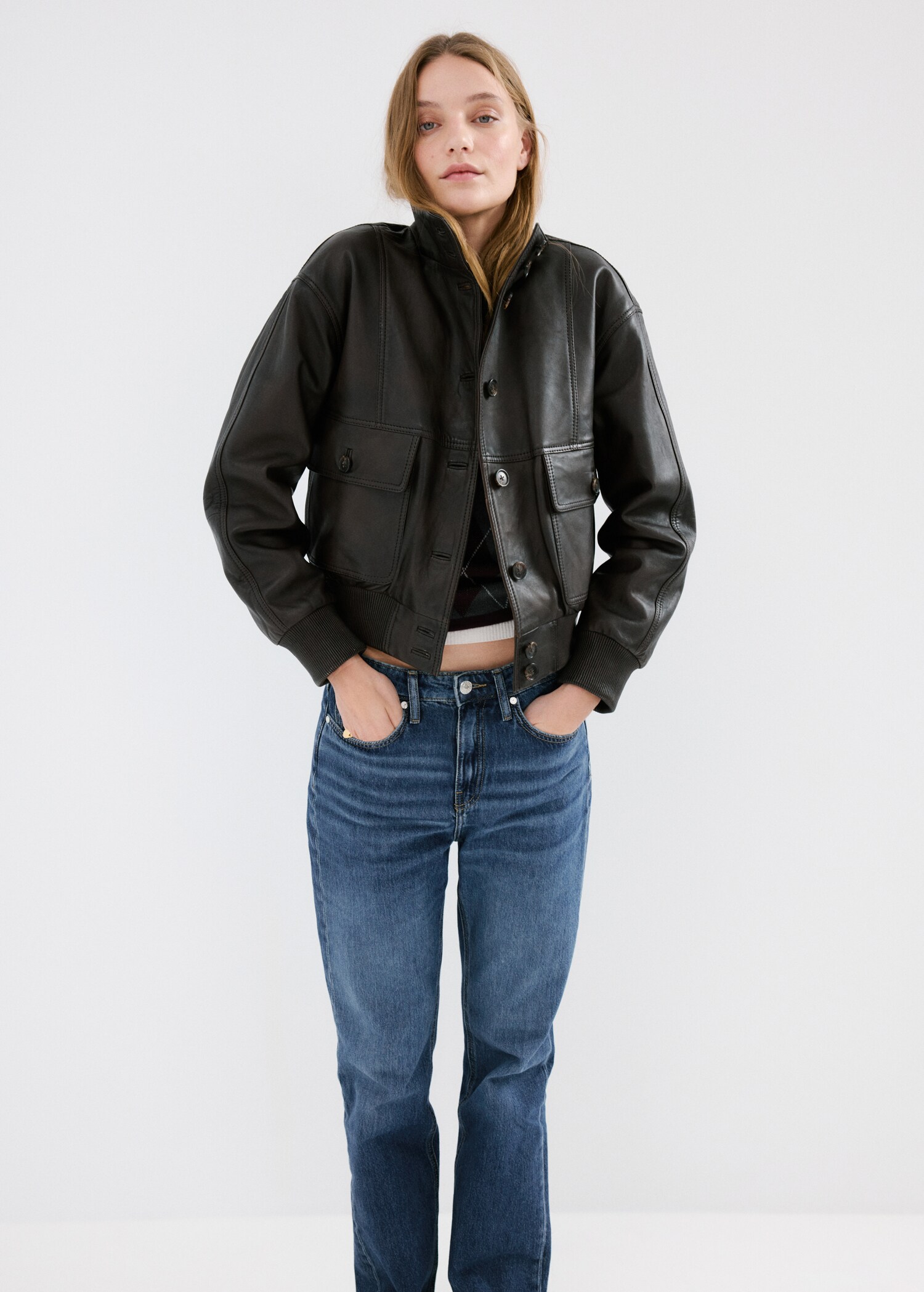 Matilda high-rise straight jeans - Details of the article 1