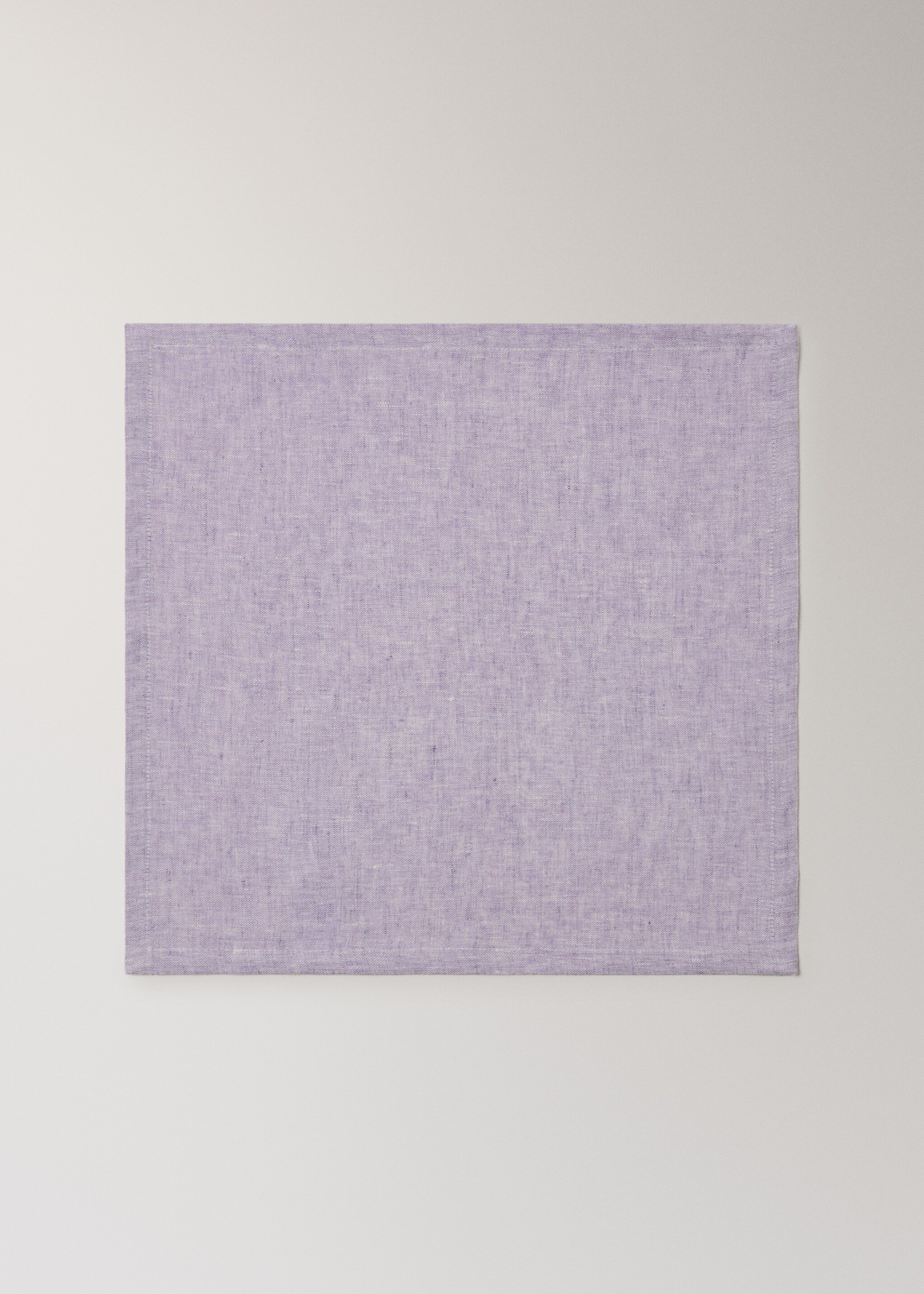 Serviettes de table 100 % lin effet mélangé - Article sans modèle, Lilas. Ref: 27061310-00.