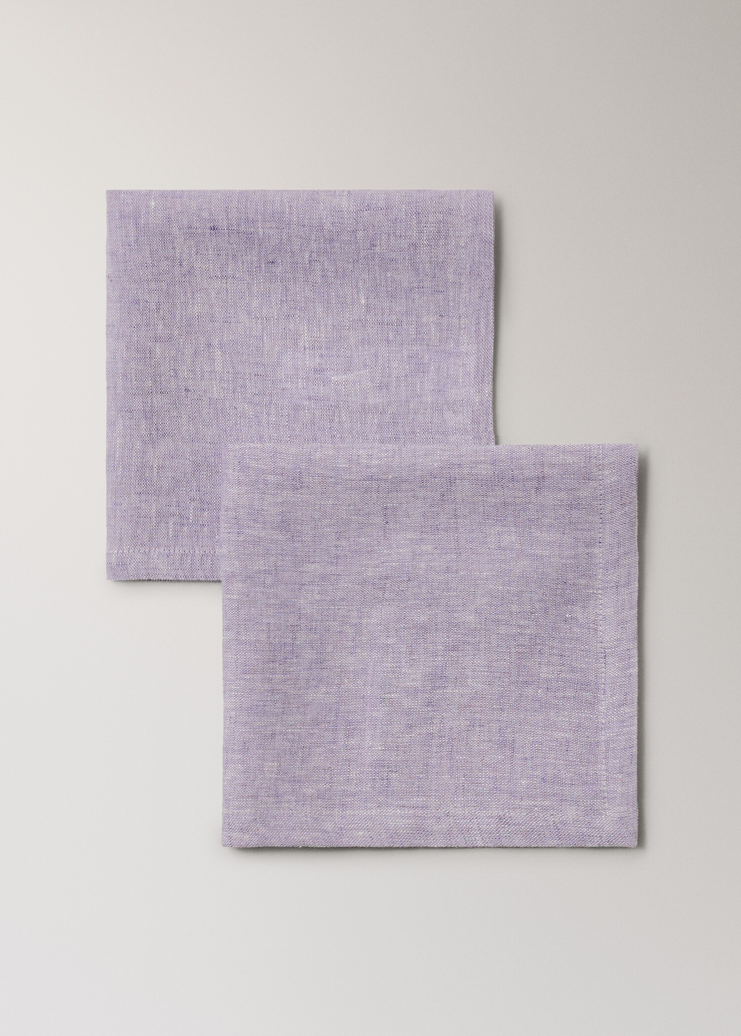 Serviettes de table 100 % lin effet mélangé - Détail de l'article 1