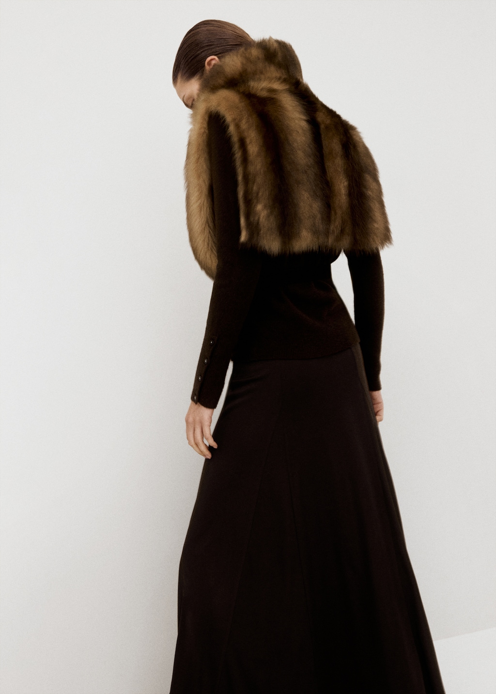 A-line skirt with godets