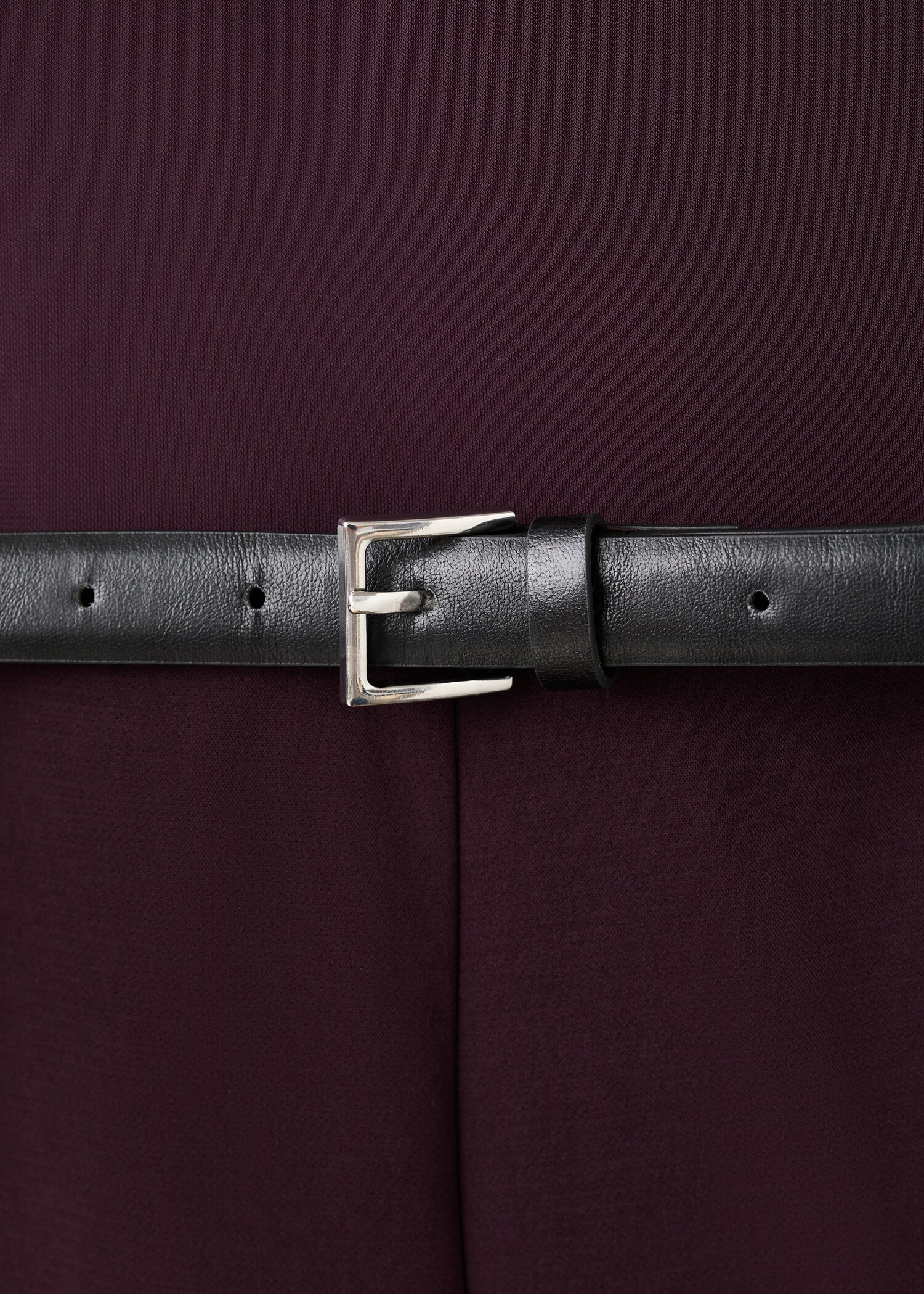 Jumpsuit with asymmetrical neckline and belt - Details of the article 8