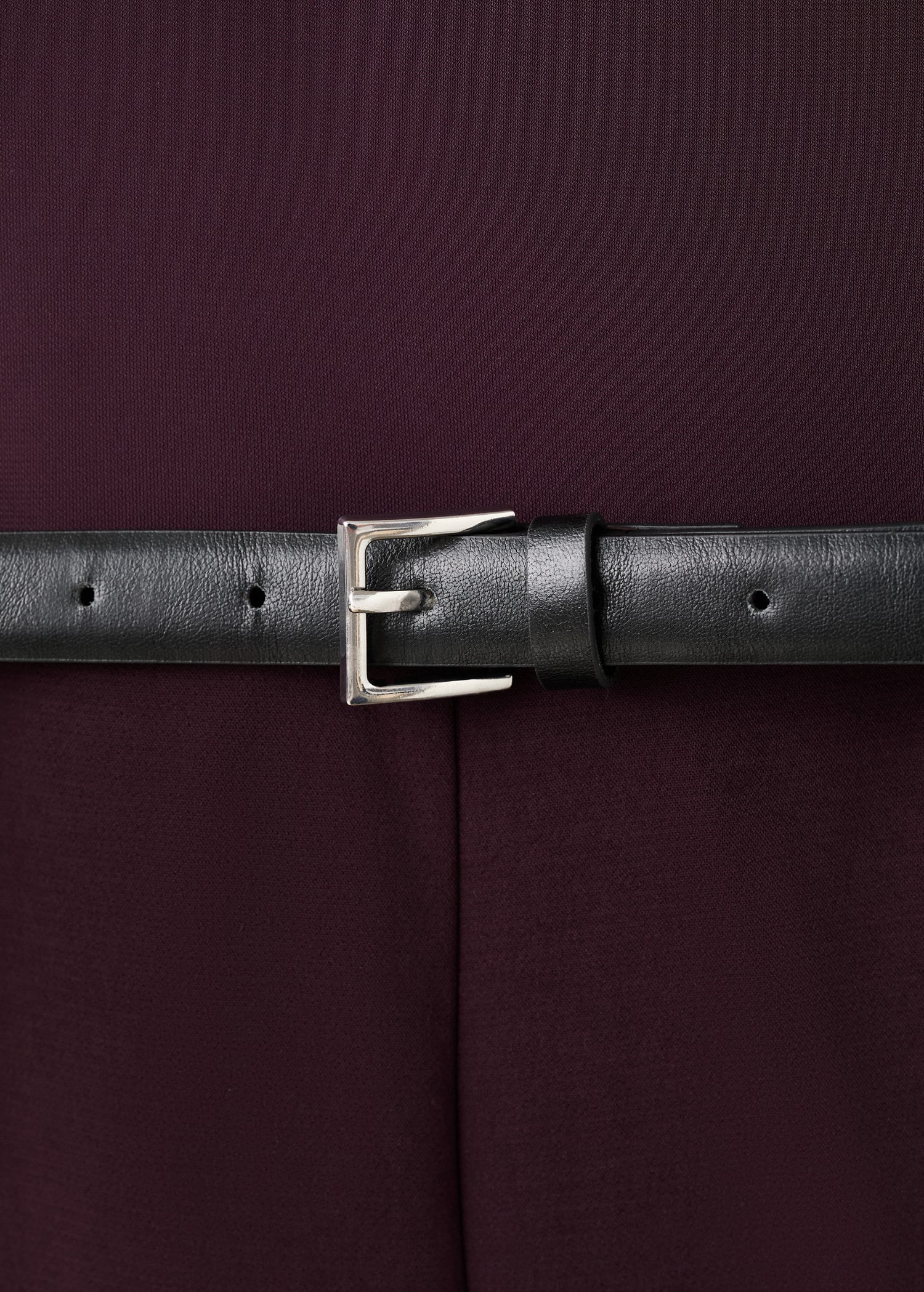 Jumpsuit With Asymmetrical Neckline And Belt