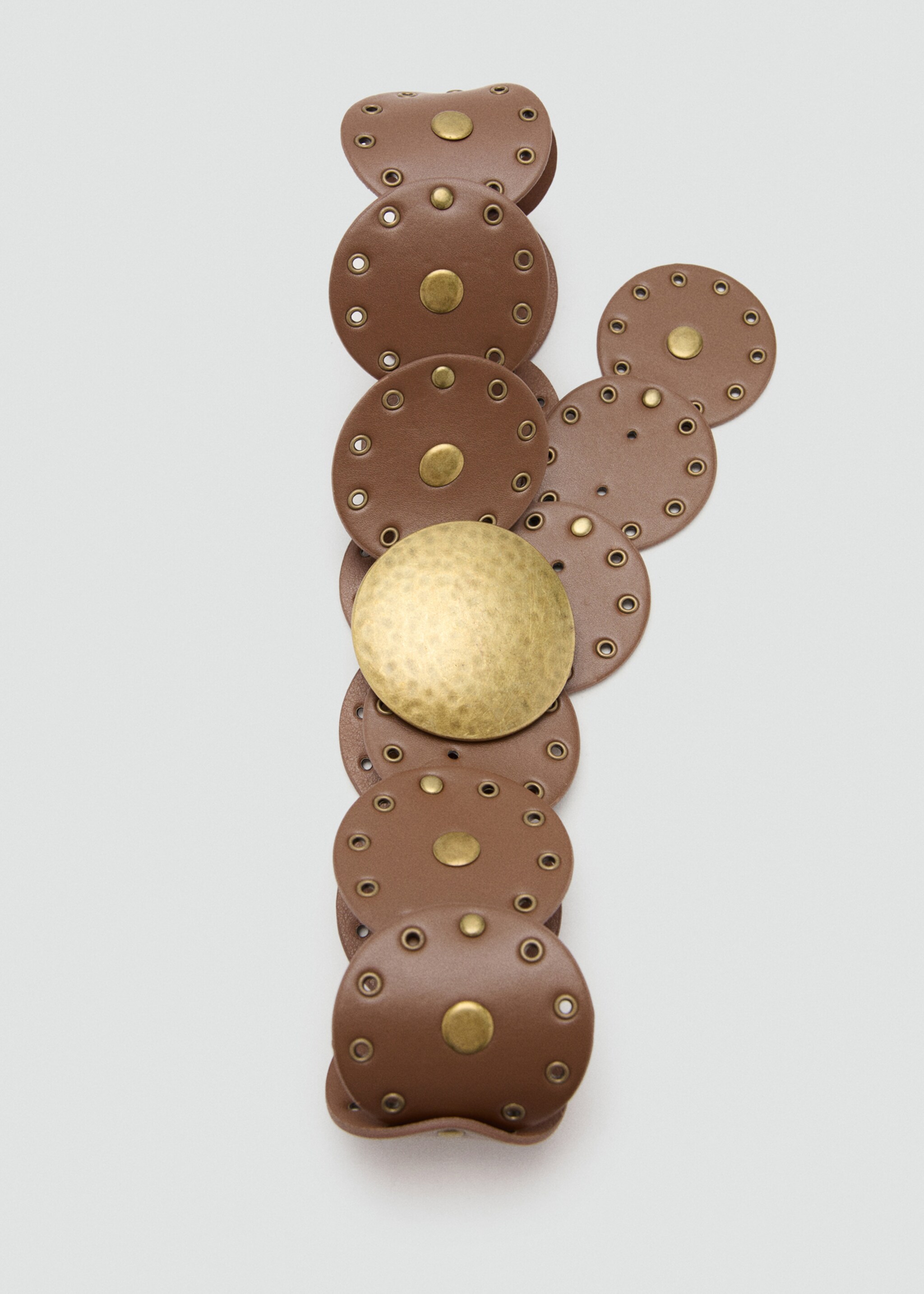 Ceinture à rivets large - Détail de l'article 2, Marron. Ref: 27061317-00.