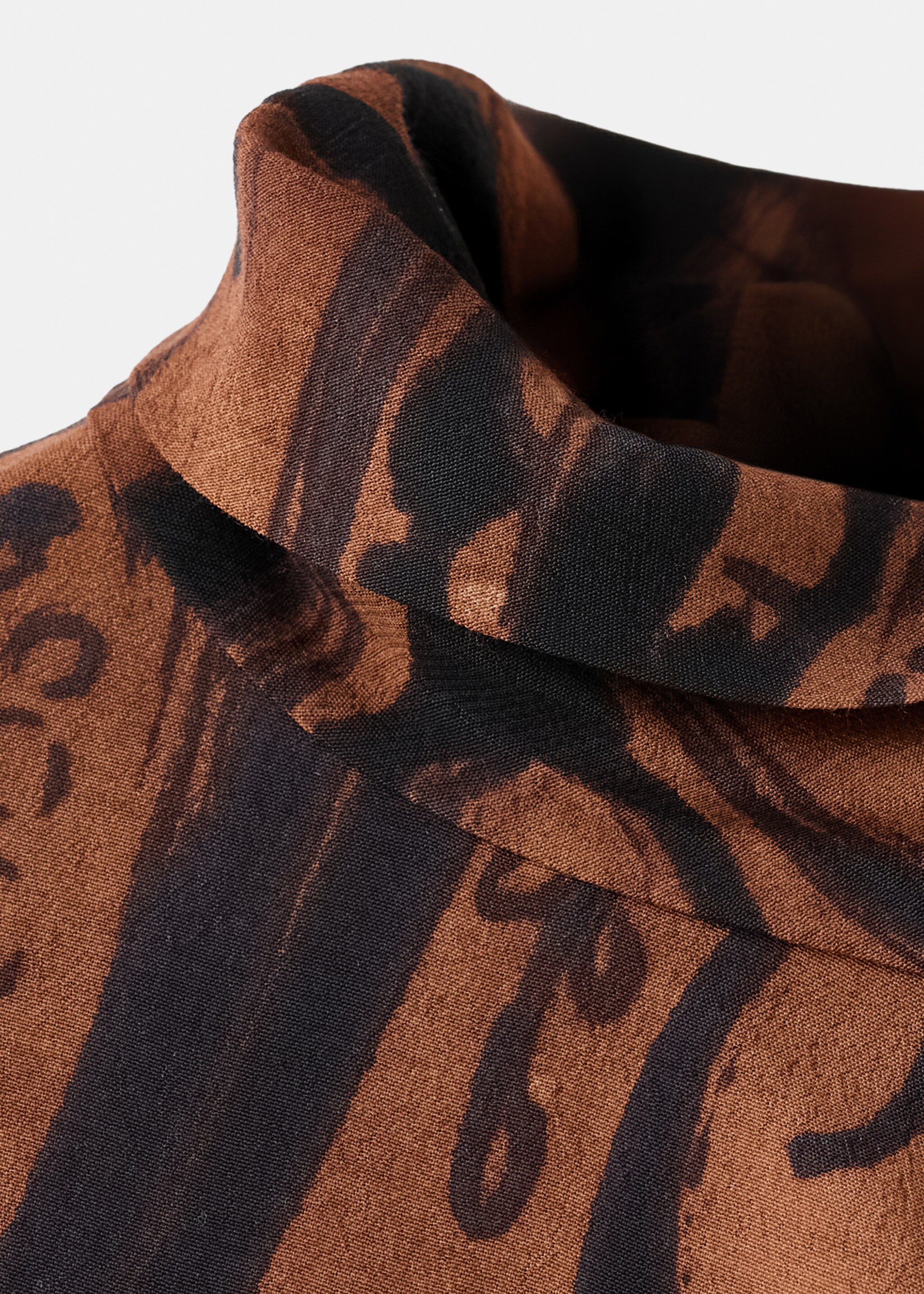 Paisley-print jumpsuit with belt - Details of the article 0, Burnt Orange. Ref: 27061319-00.