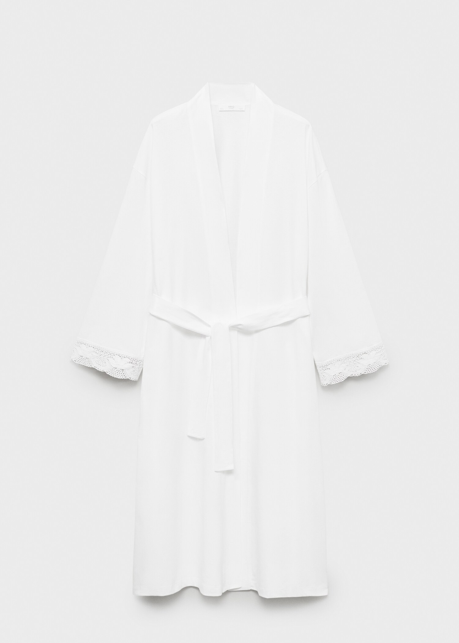 Cotton robe with lace - Article without model