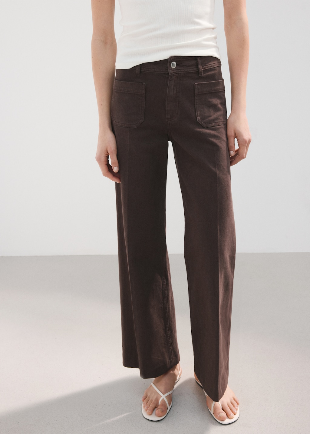 Mango Wide leg jeans with pockets