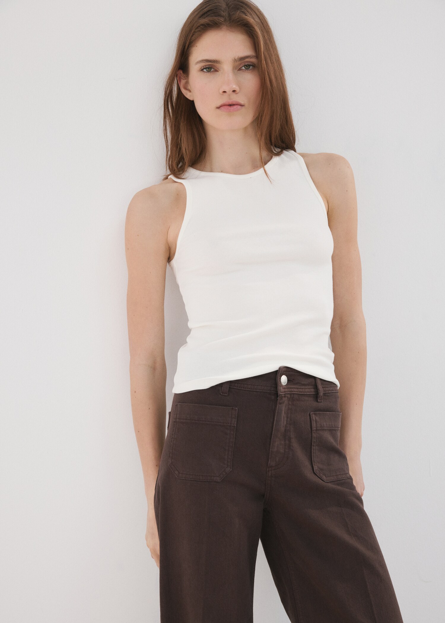 Широкі джинси wide leg з кишенями - Детальніше про товар 1